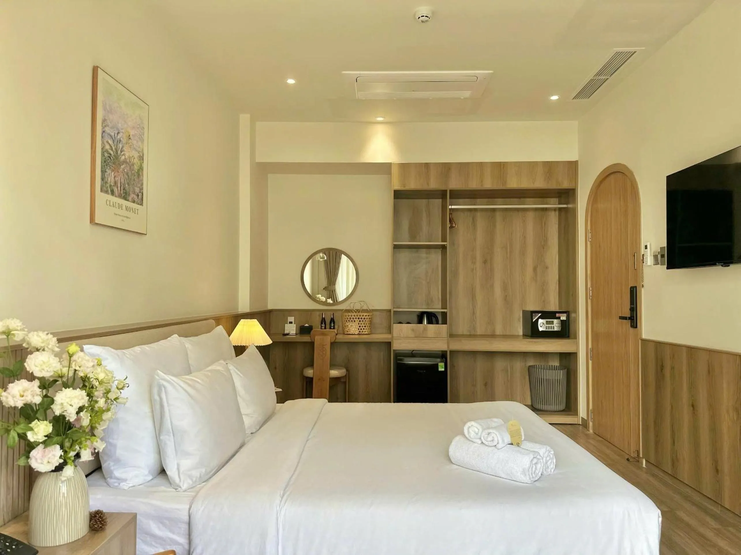 Bed in Túi Ba Gang Central Hotel