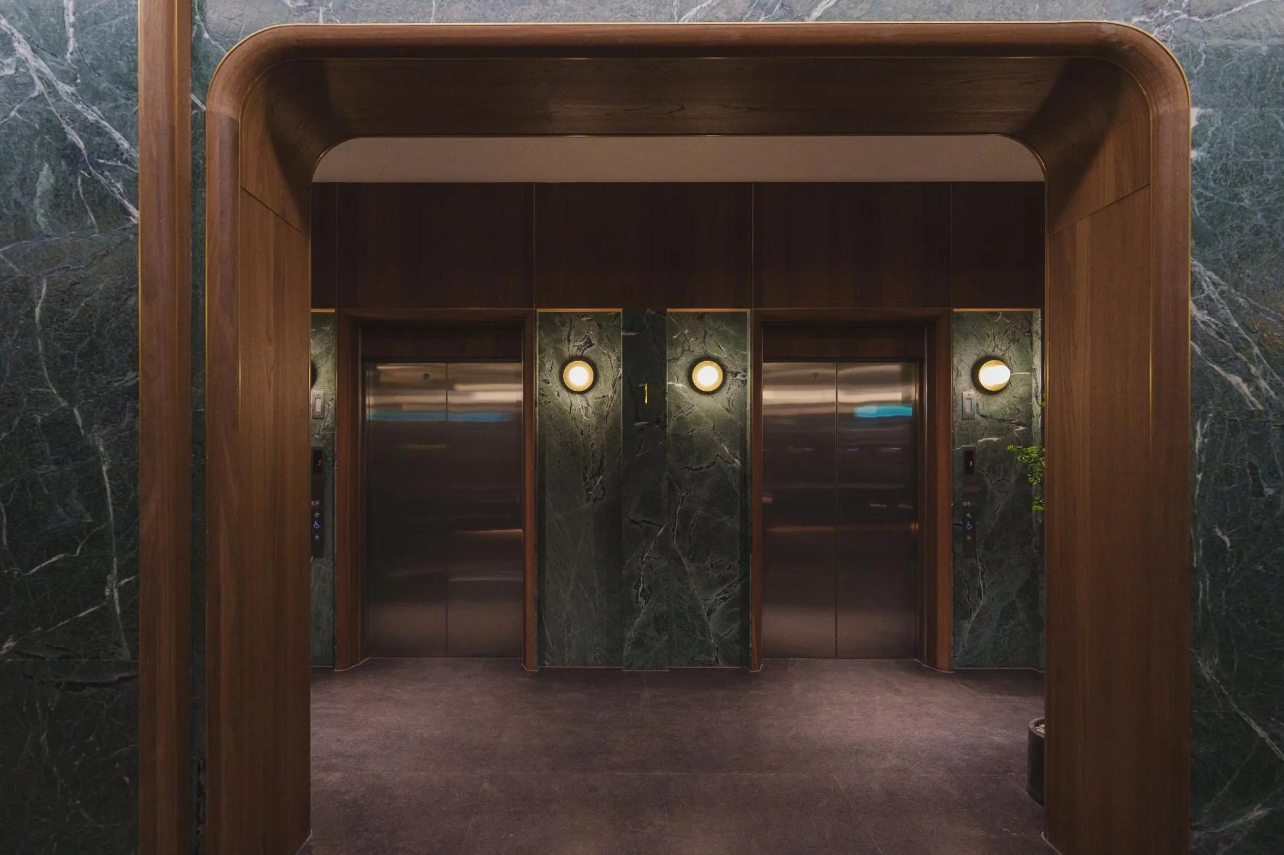 elevator in PAPO'A Harbor Hotel