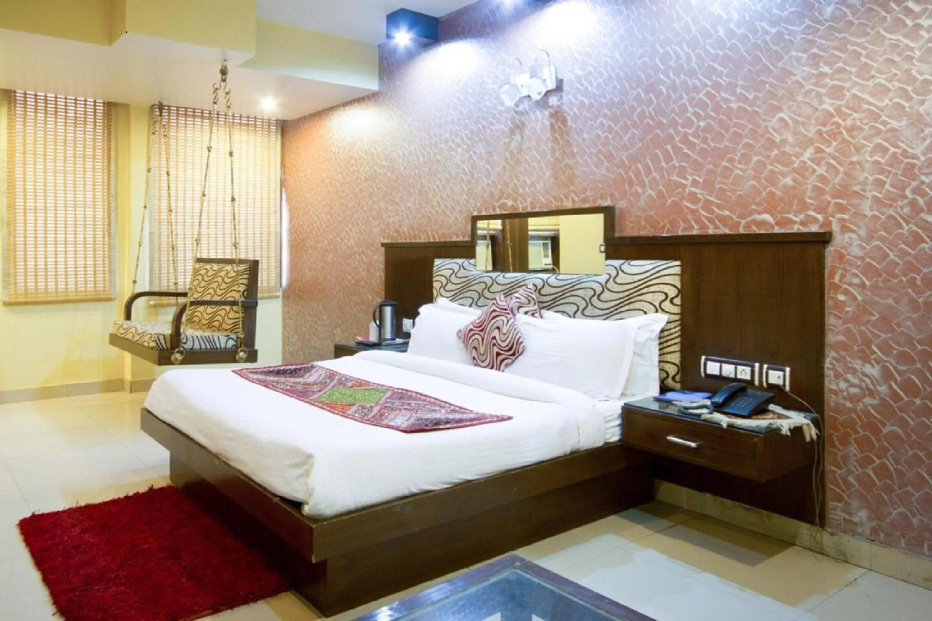 Bed in Hotel Shivdev International