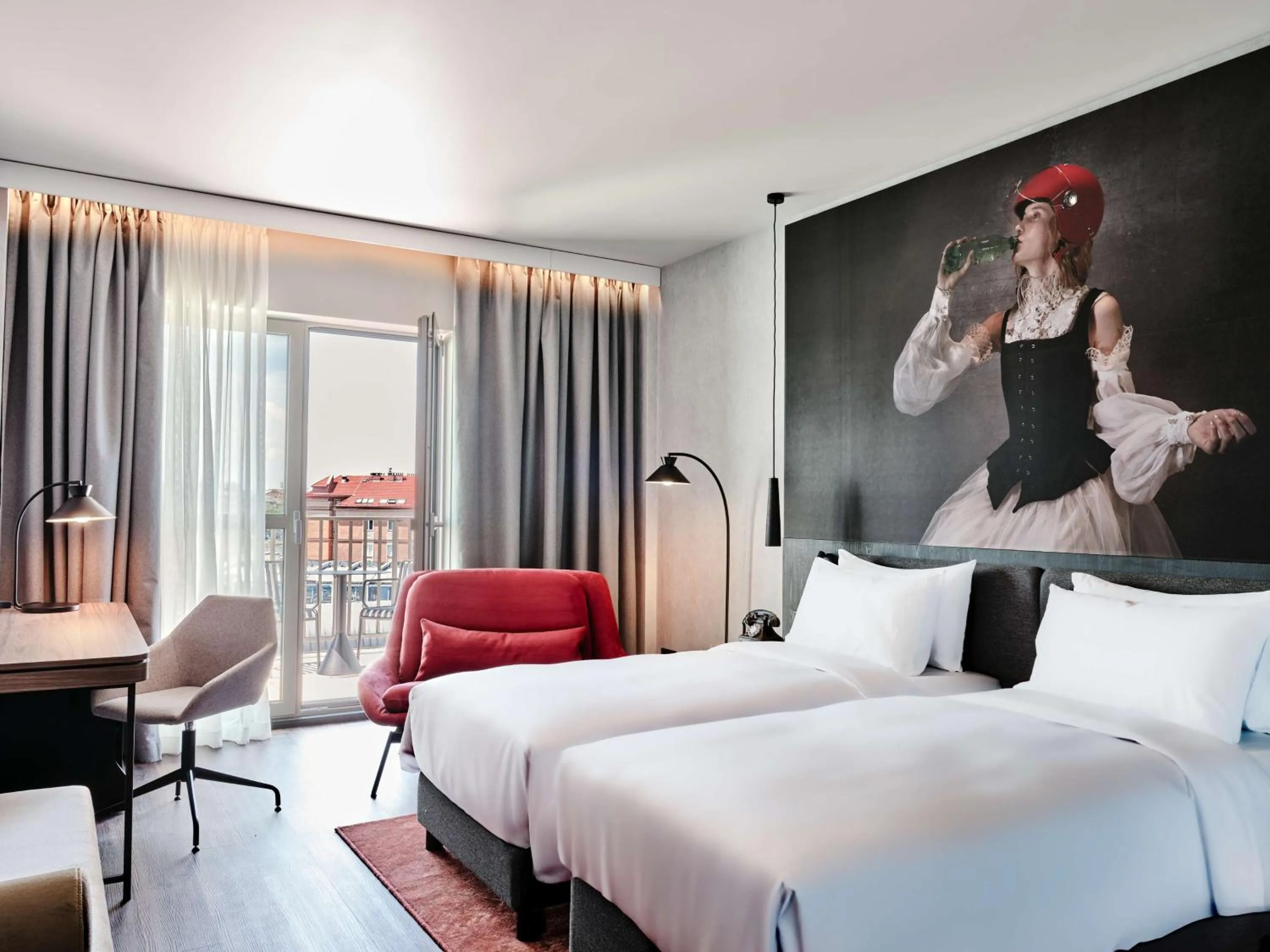 Bedroom, Bed in Radisson RED Hotel & Radisson RED Apartments, Kraków