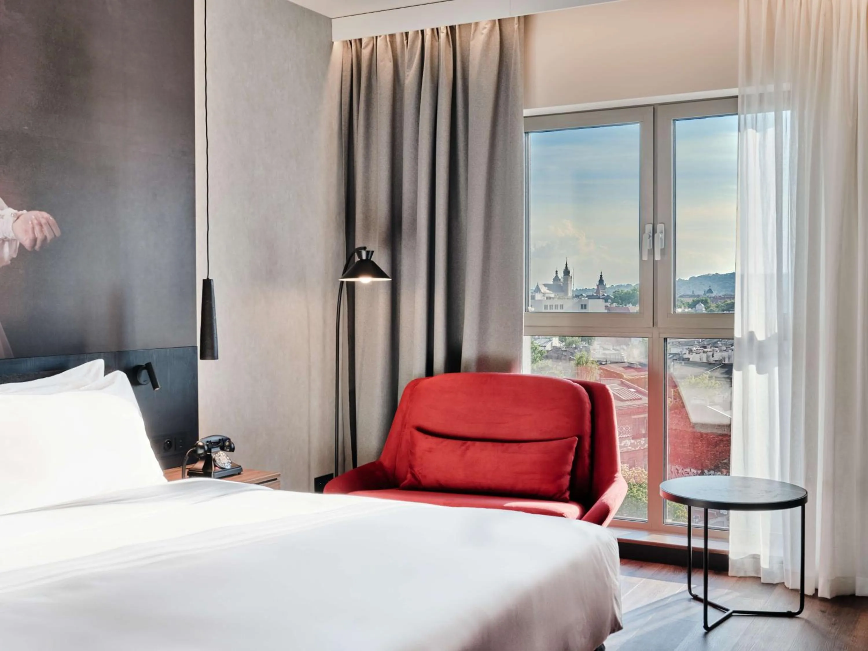 Bedroom, Bed in Radisson RED Hotel & Radisson RED Apartments, Kraków