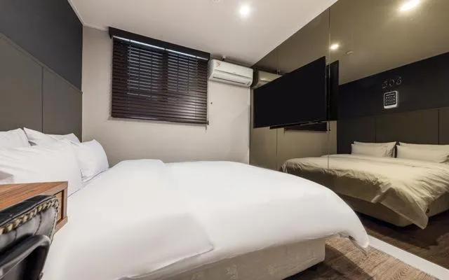 Bed in Brown Dot Hotel Suwon Jeongja Branch