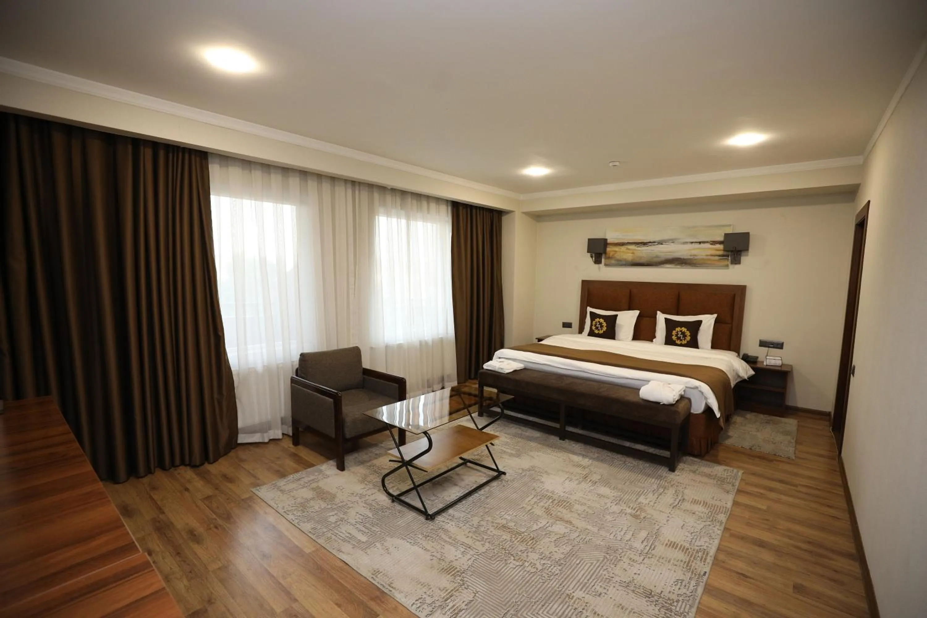 View (from property/room), Bed in Ziyorat Luxury Hotel