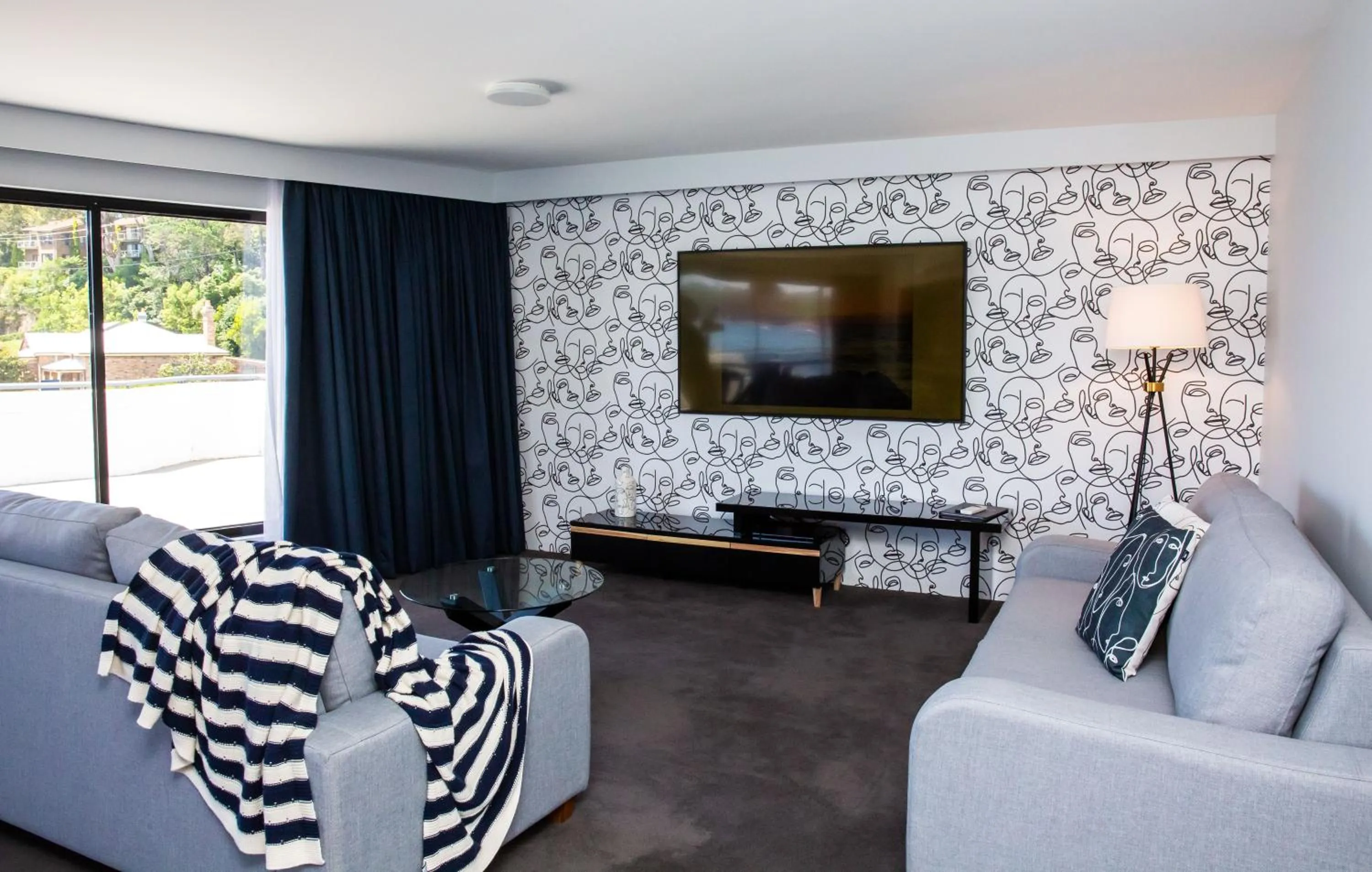 Living room in The Esplanade Motel