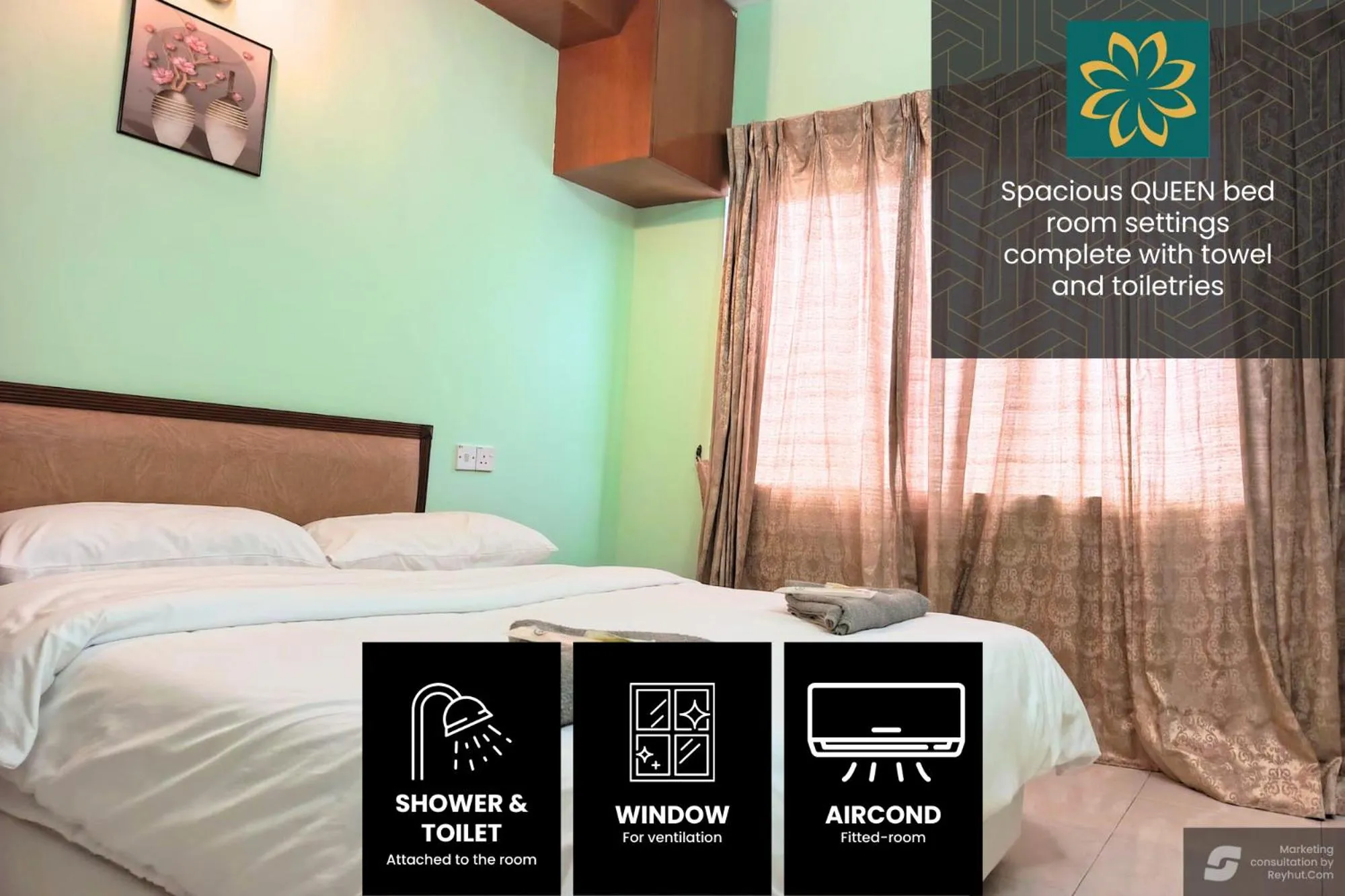 Bed in Thara Beach Resort