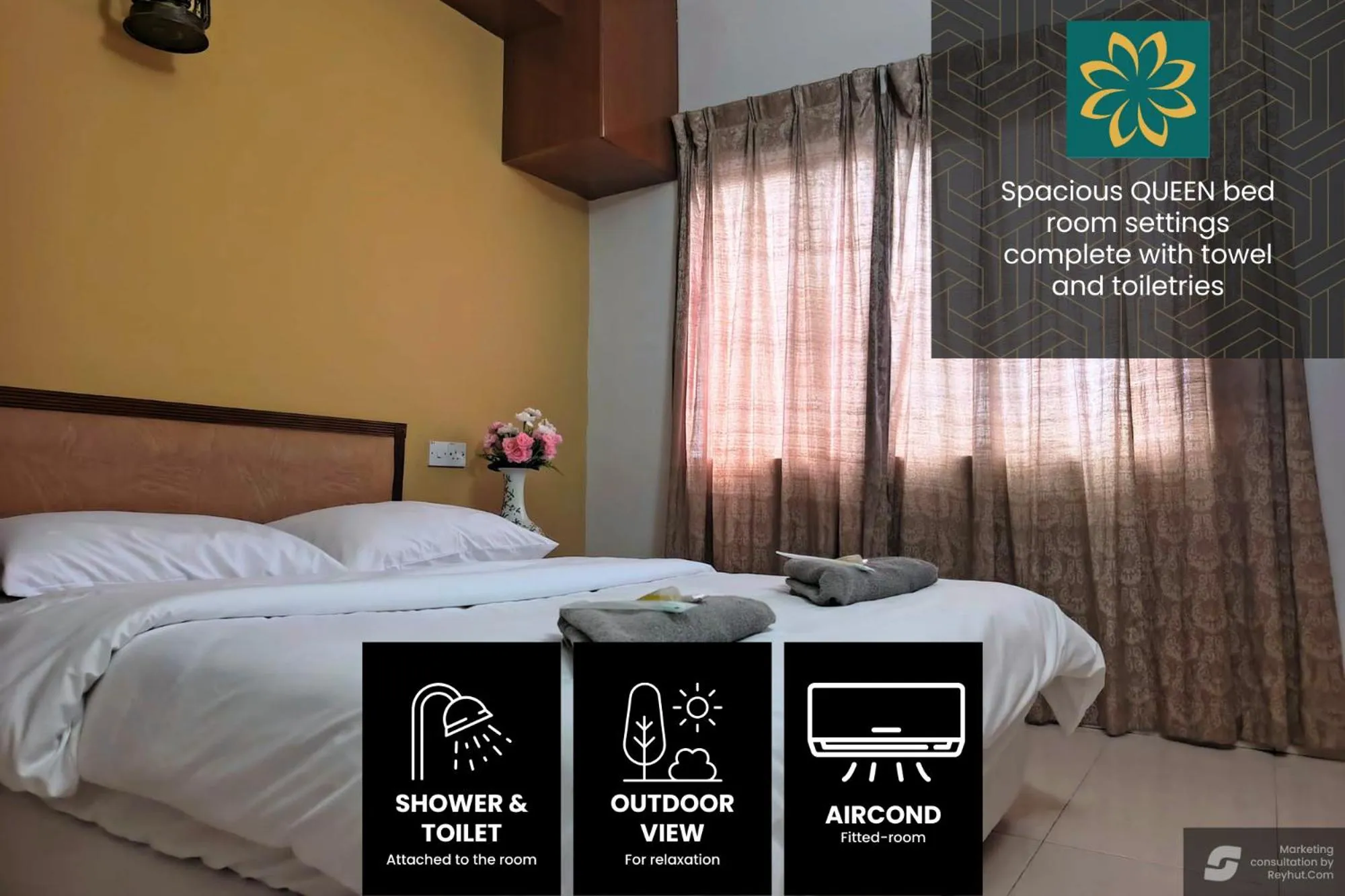 Bed in Thara Beach Resort