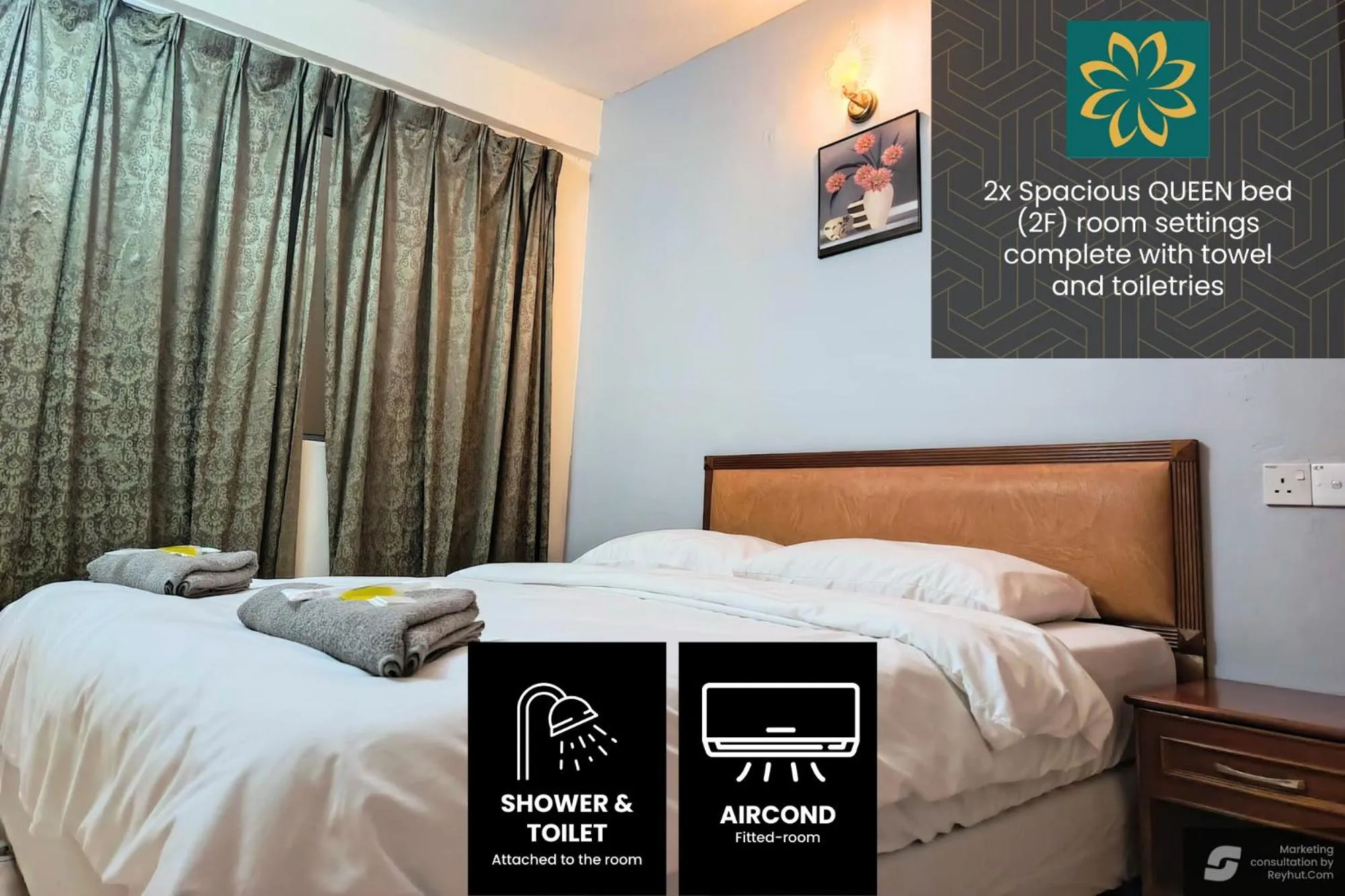 Bed in Thara Beach Resort