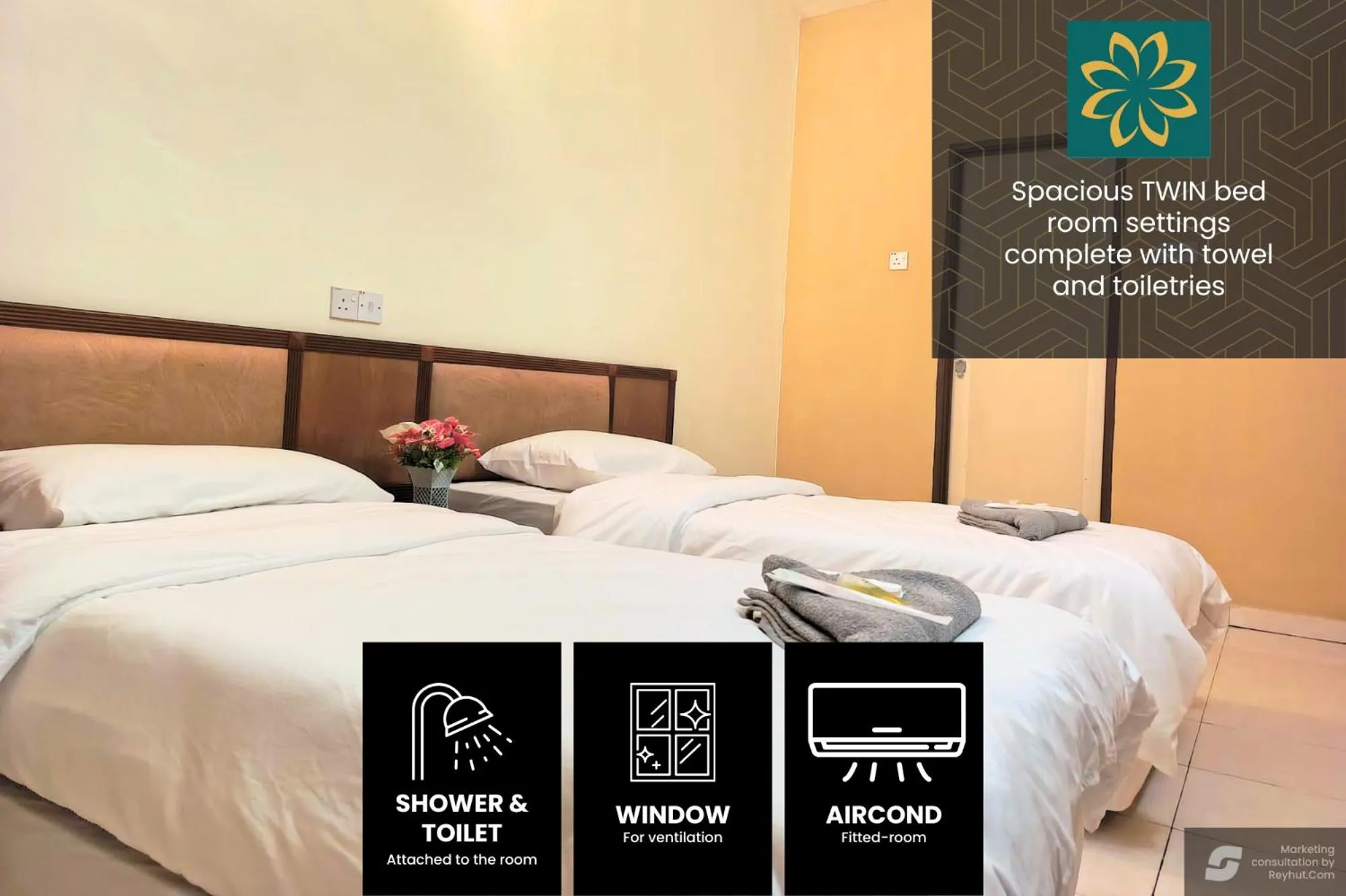 Bed in Thara Beach Resort