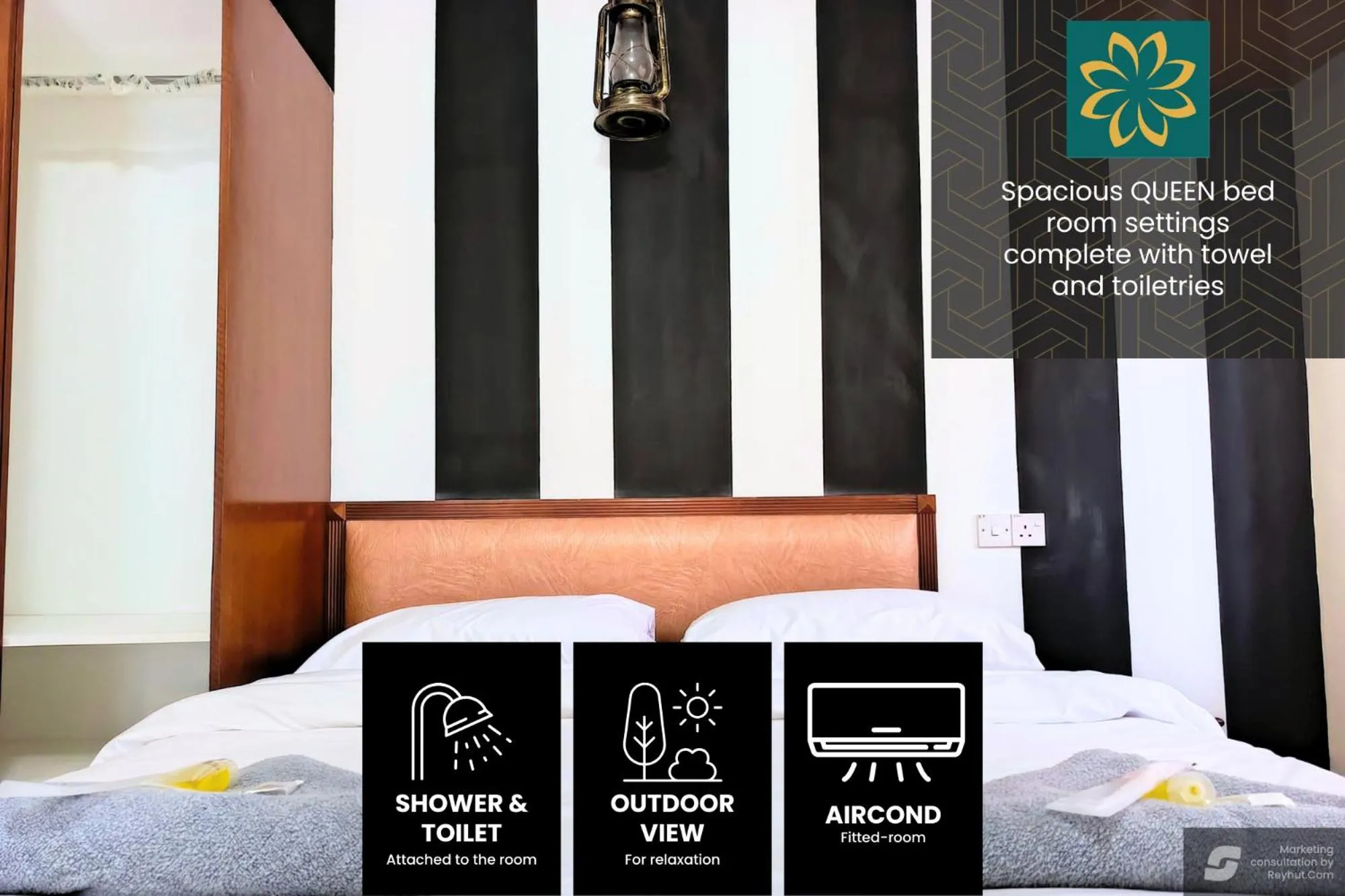 Bed in Thara Beach Resort