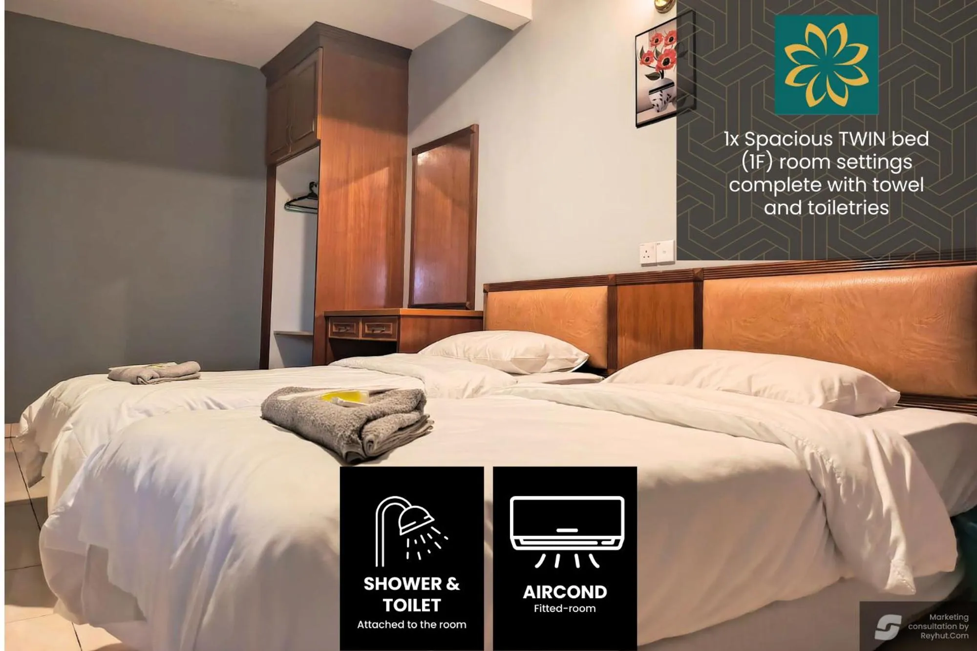 Bed in Thara Beach Resort