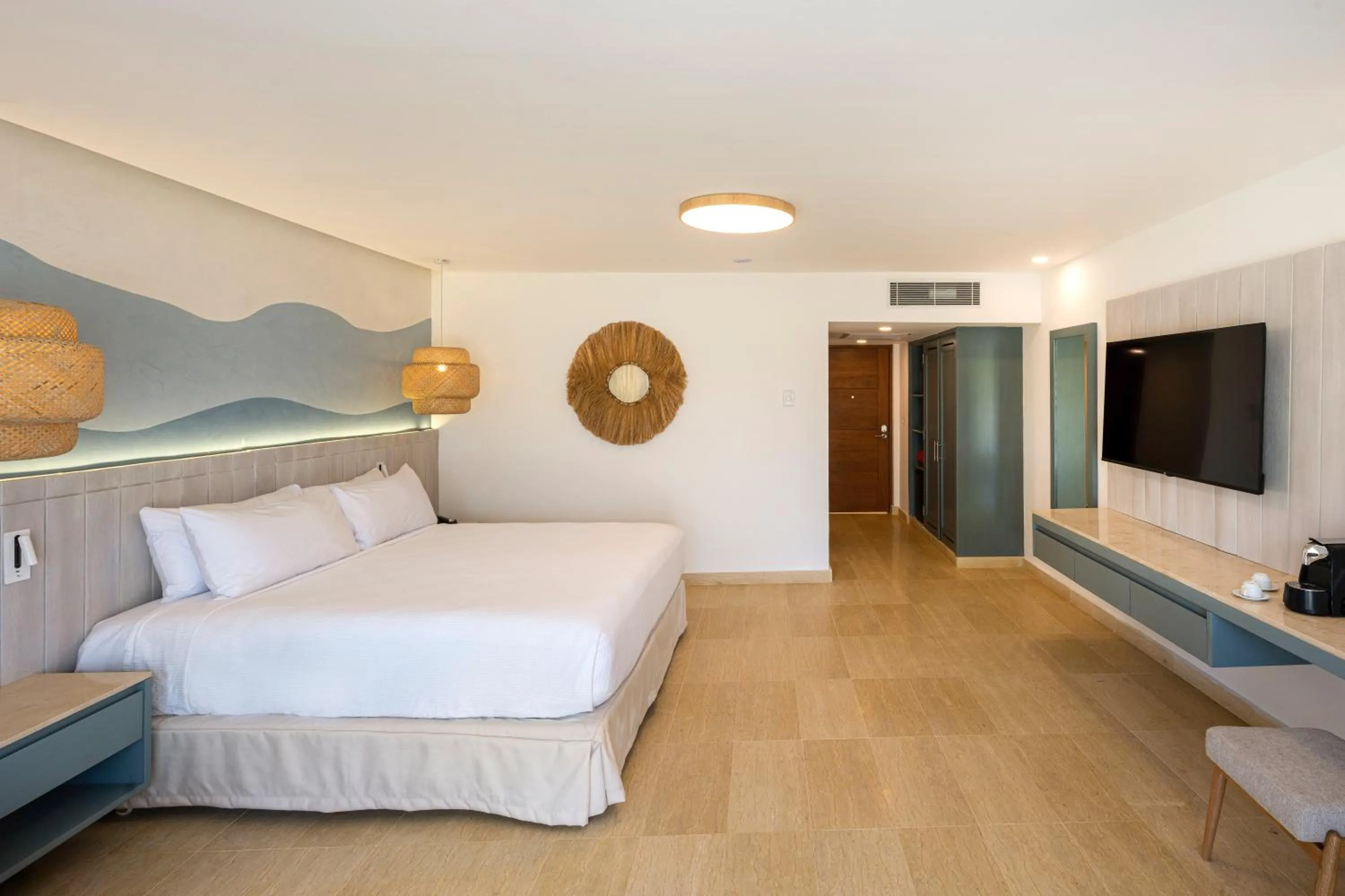 Bedroom, Bed in Viva Miches by Wyndham, a Trademark All Inclusive Resort