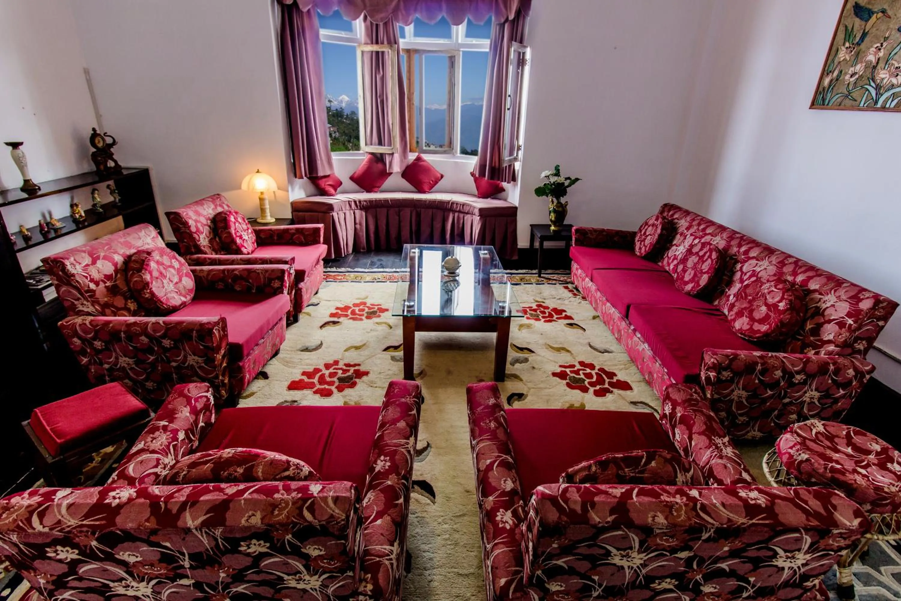 Living room in Central Gleneagles Heritage Resort Former Bungalow of Ex-TATA Chairman Russi Mody The Mall Road Darjeeling