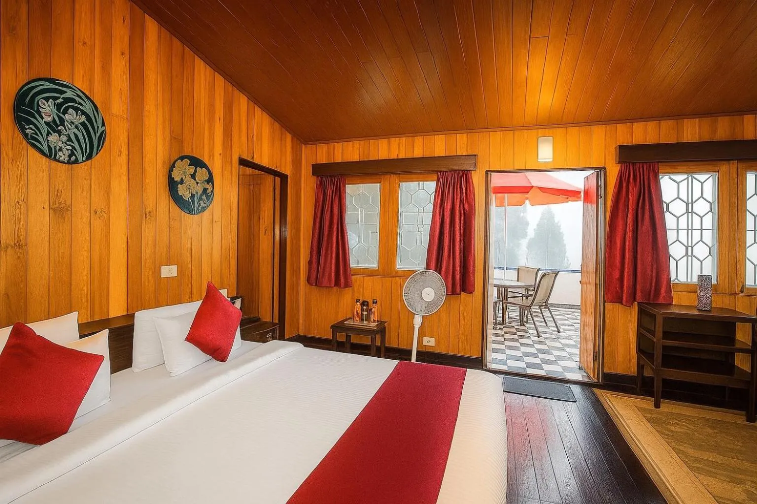 Balcony/Terrace, Bed in Central Gleneagles Heritage Resort Former Bungalow of Ex-TATA Chairman Russi Mody The Mall Road Darjeeling