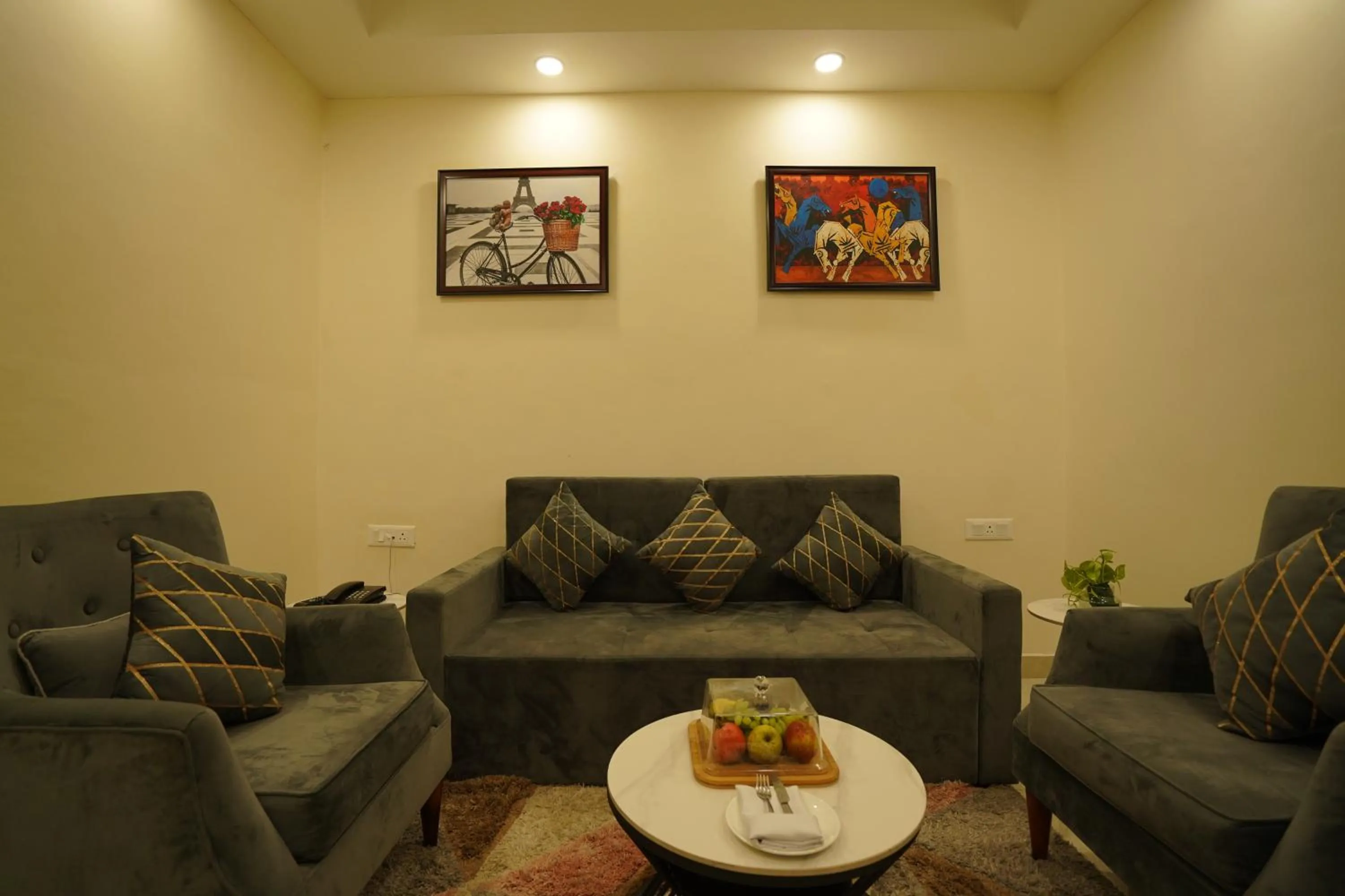 Living room in Hotel Luxe Opera NH8 - 7km from IGI Airport Delhi