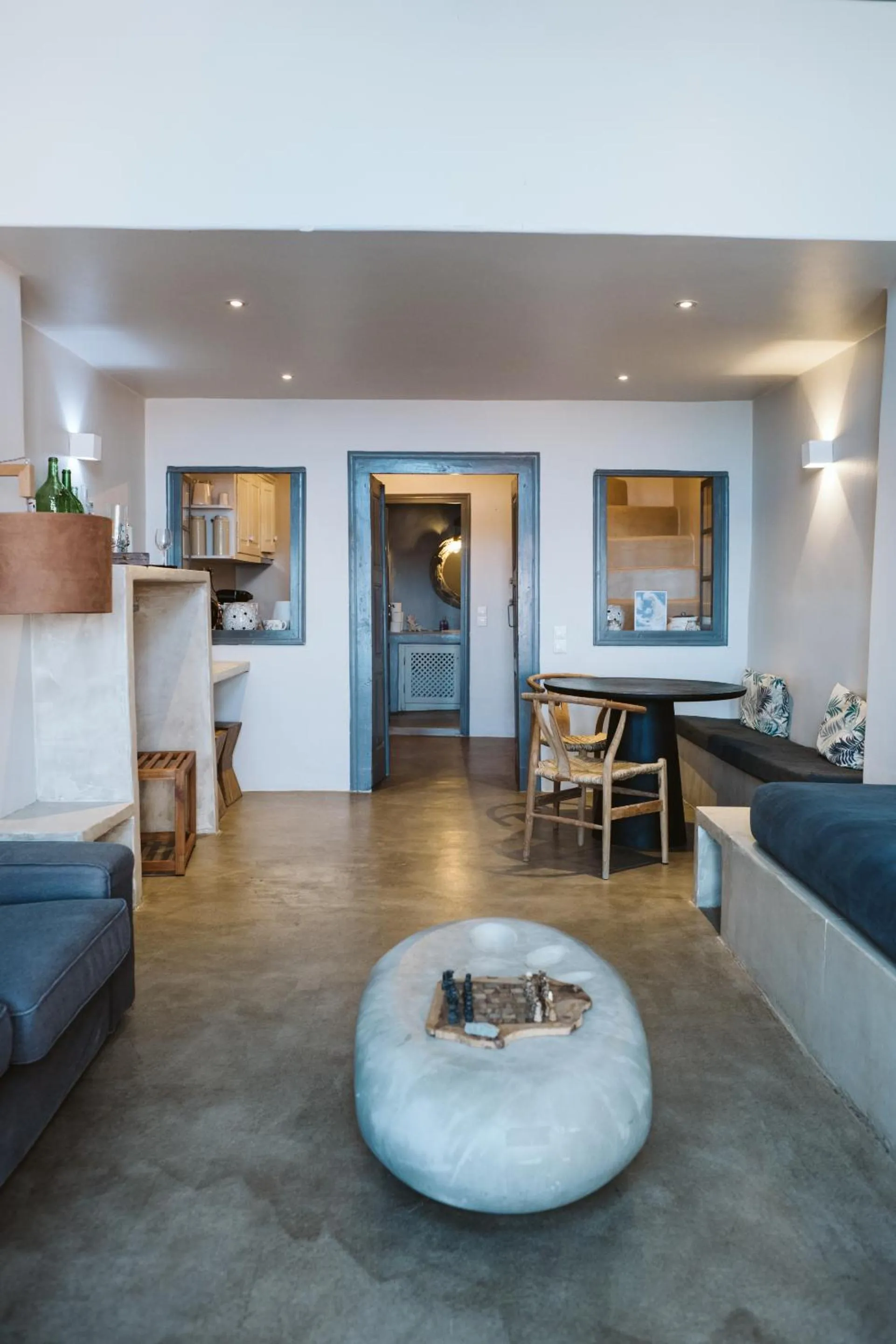 Living room in Alafouzou Cave Loft