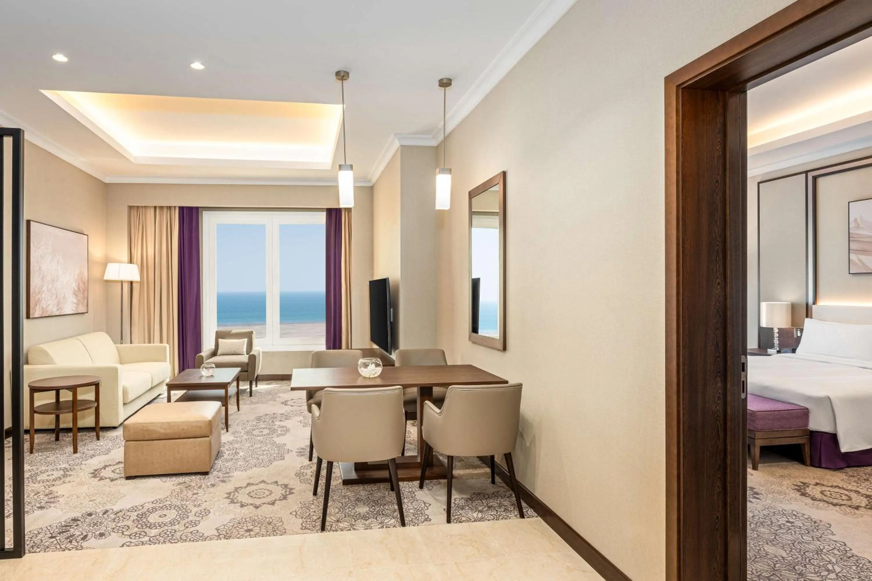 Living room, Bed in Hilton Al Khobar King Fahd Causeway