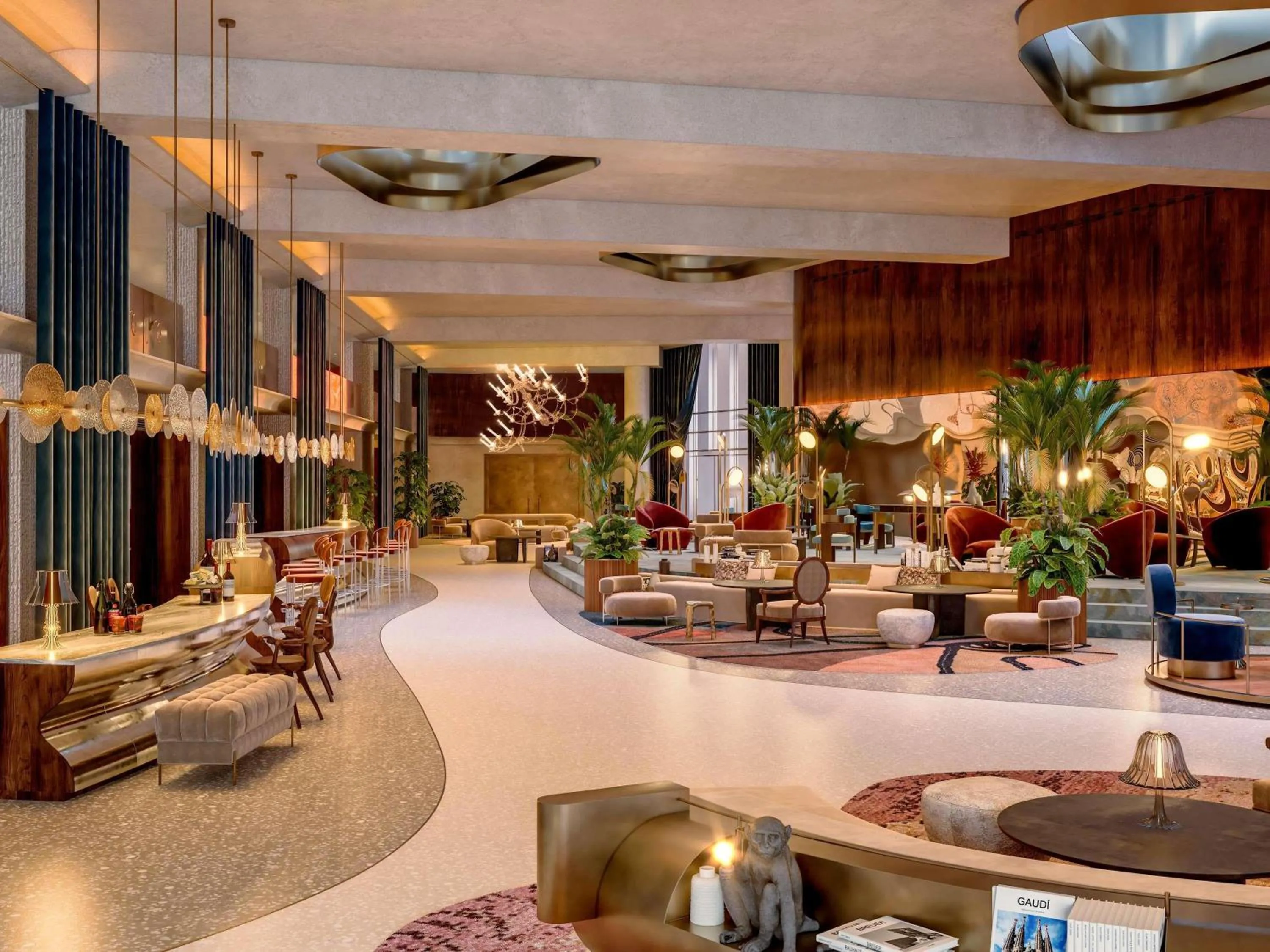 Lounge or bar in SLS Barcelona