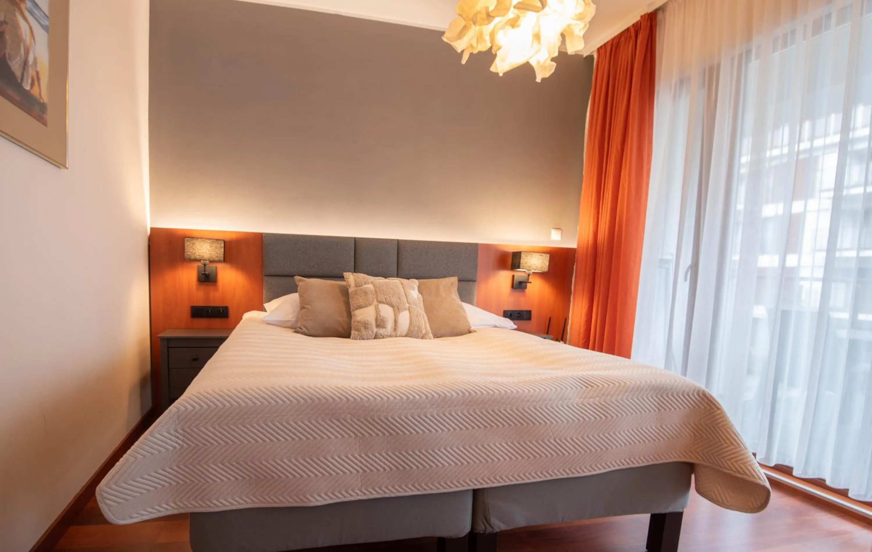 Bed in Apartamenty Na Wyspie - Baltic Park - Apartamenty z sypialnią i parkingiem - ul Uzdrowiskowa 24-34