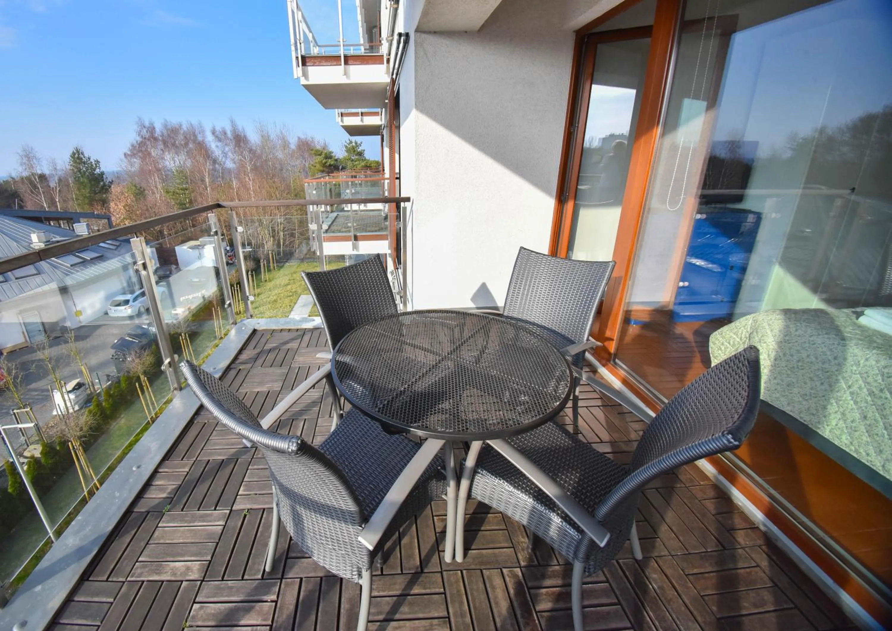Balcony/Terrace in Apartamenty Na Wyspie - Baltic Park - Apartamenty z sypialnią i parkingiem - ul Uzdrowiskowa 24-34