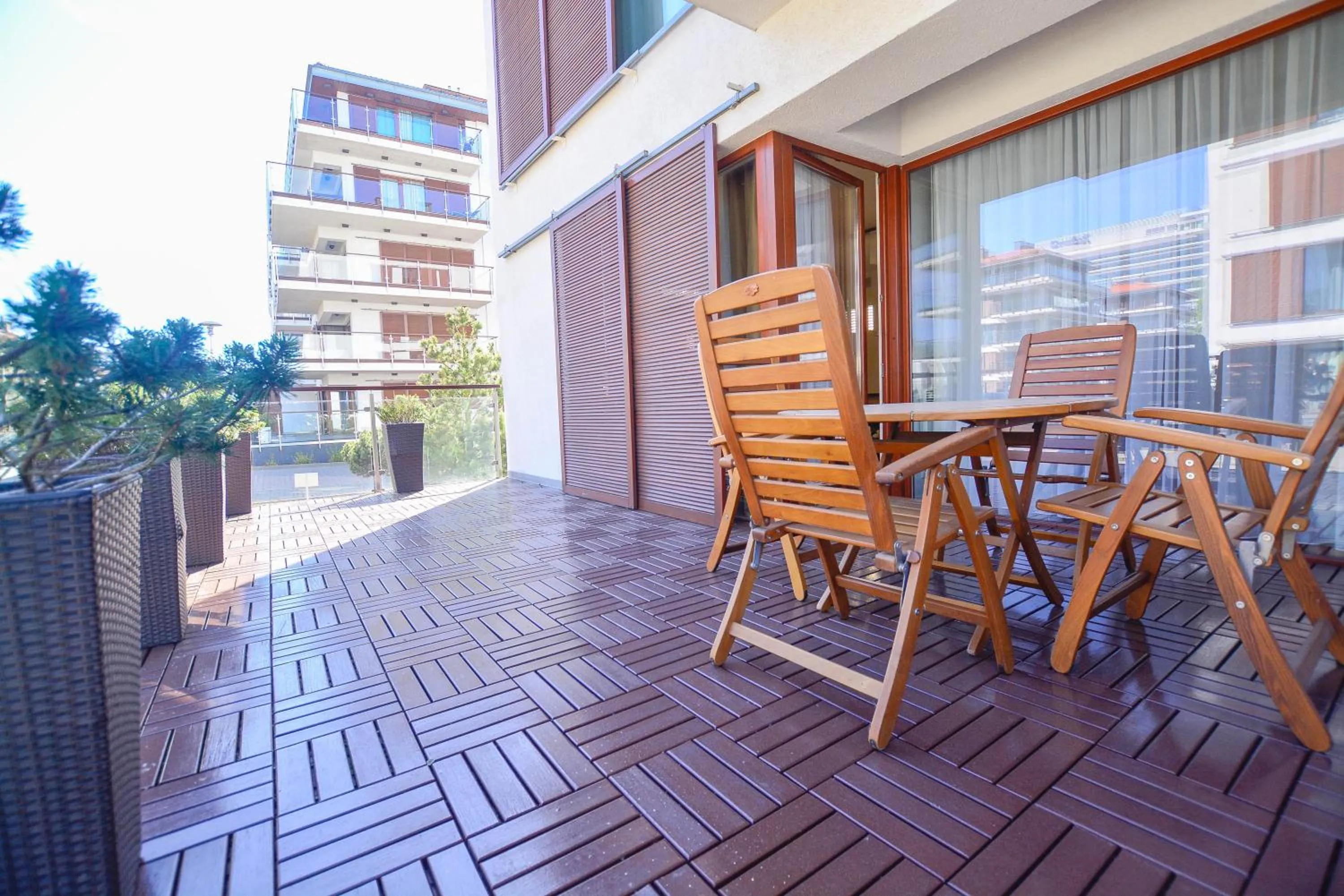 Balcony/Terrace in Apartamenty Na Wyspie - Baltic Park - Apartamenty z sypialnią i parkingiem - ul Uzdrowiskowa 24-34
