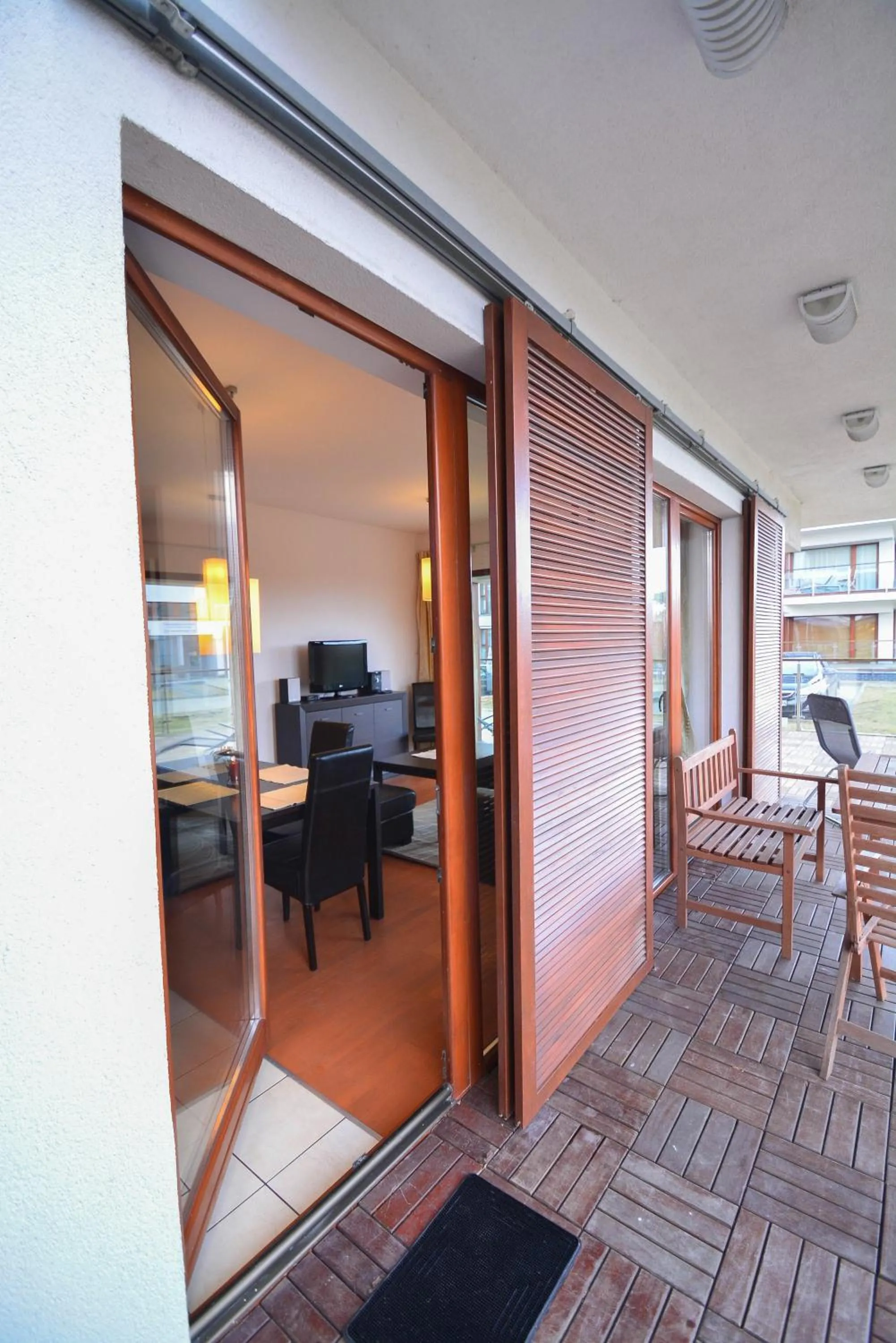 Balcony/Terrace in Apartamenty Na Wyspie - Baltic Park - Apartamenty z sypialnią i parkingiem - ul Uzdrowiskowa 24-34