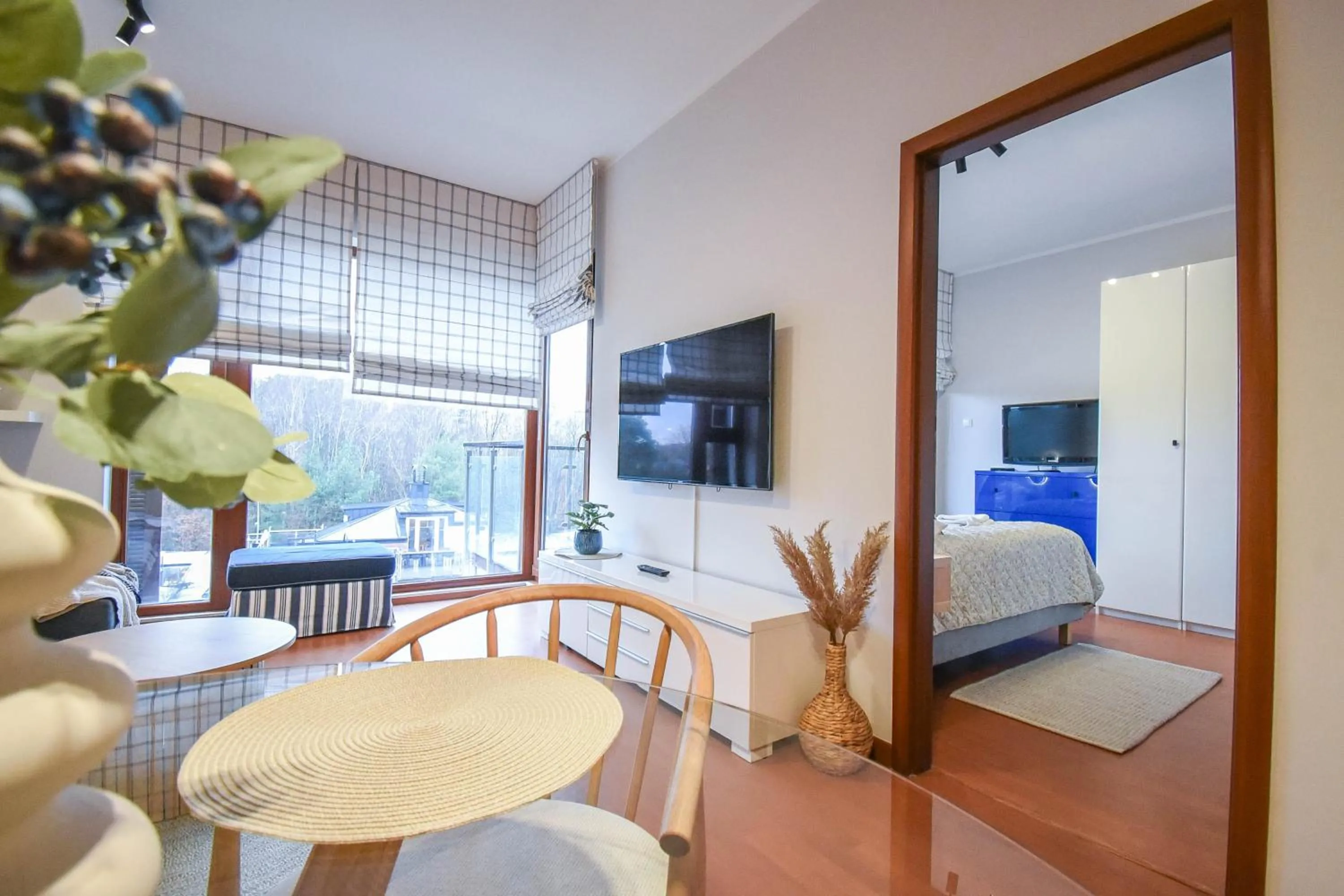 TV and multimedia in Apartamenty Na Wyspie - Baltic Park - Apartamenty z sypialnią i parkingiem - ul Uzdrowiskowa 24-34