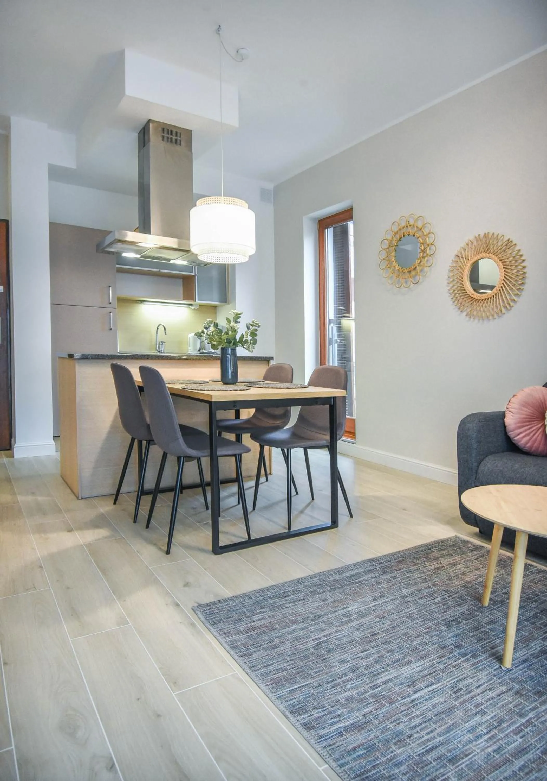Kitchen or kitchenette in Apartamenty Na Wyspie - Baltic Park - Apartamenty z sypialnią i parkingiem - ul Uzdrowiskowa 24-34