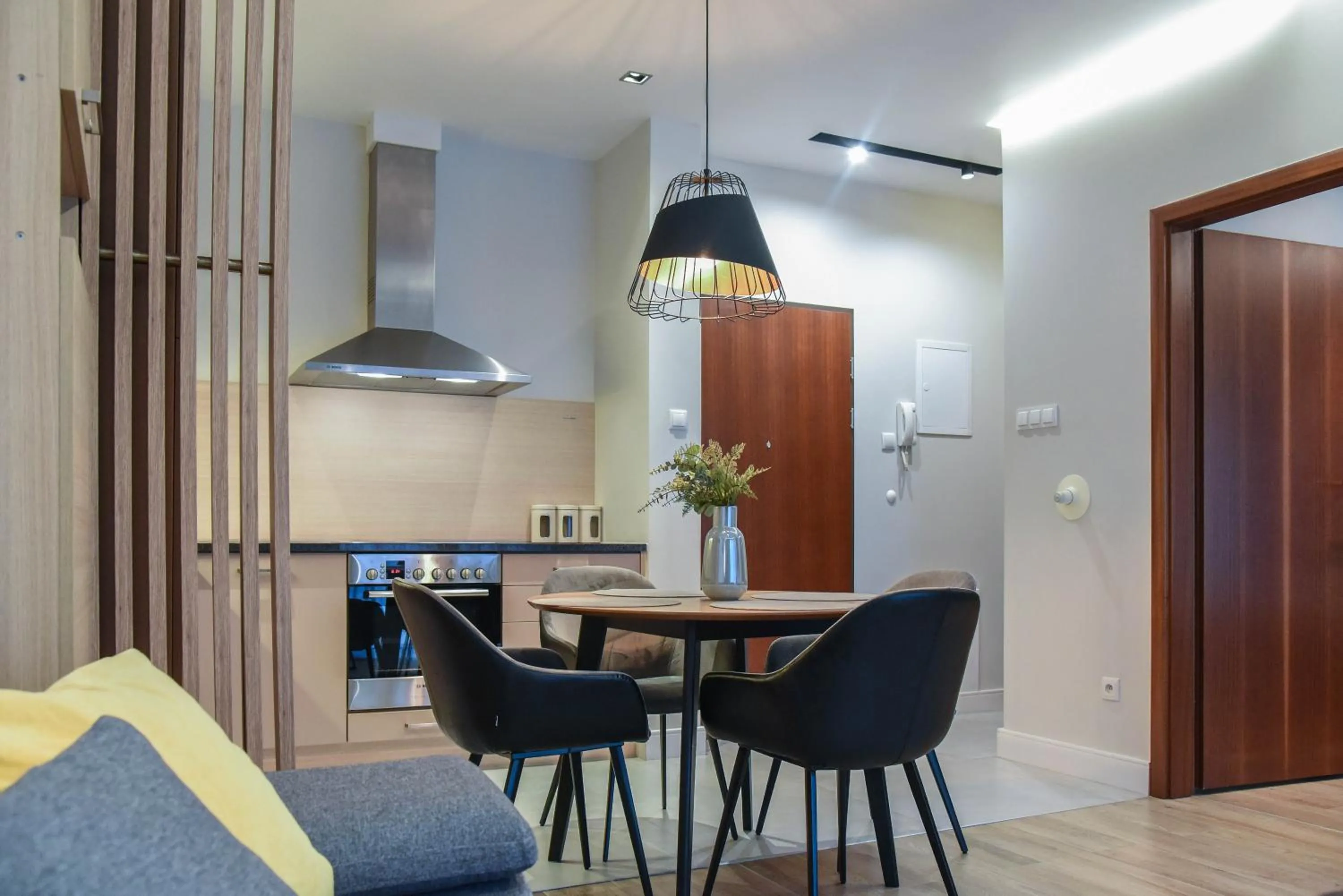Kitchen or kitchenette in Apartamenty Na Wyspie - Baltic Park - Apartamenty z sypialnią i parkingiem - ul Uzdrowiskowa 24-34