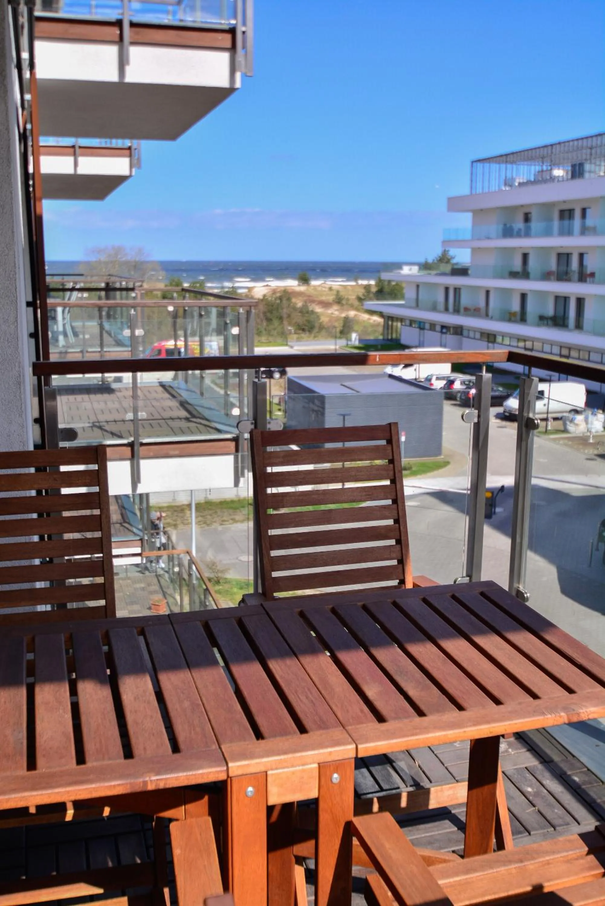 Balcony/Terrace in Apartamenty Na Wyspie - Baltic Park - Apartamenty z sypialnią i parkingiem - ul Uzdrowiskowa 24-34