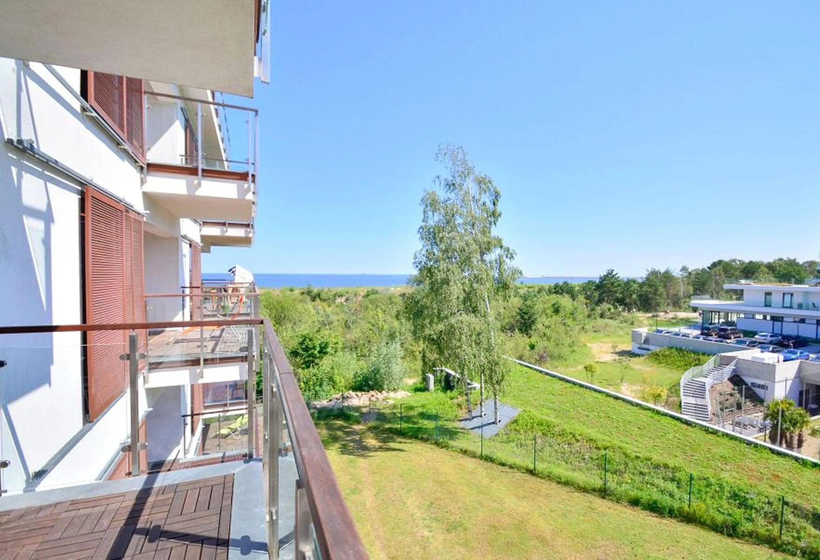Balcony/Terrace in Apartamenty Na Wyspie - Baltic Park - Apartamenty z sypialnią i parkingiem - ul Uzdrowiskowa 24-34