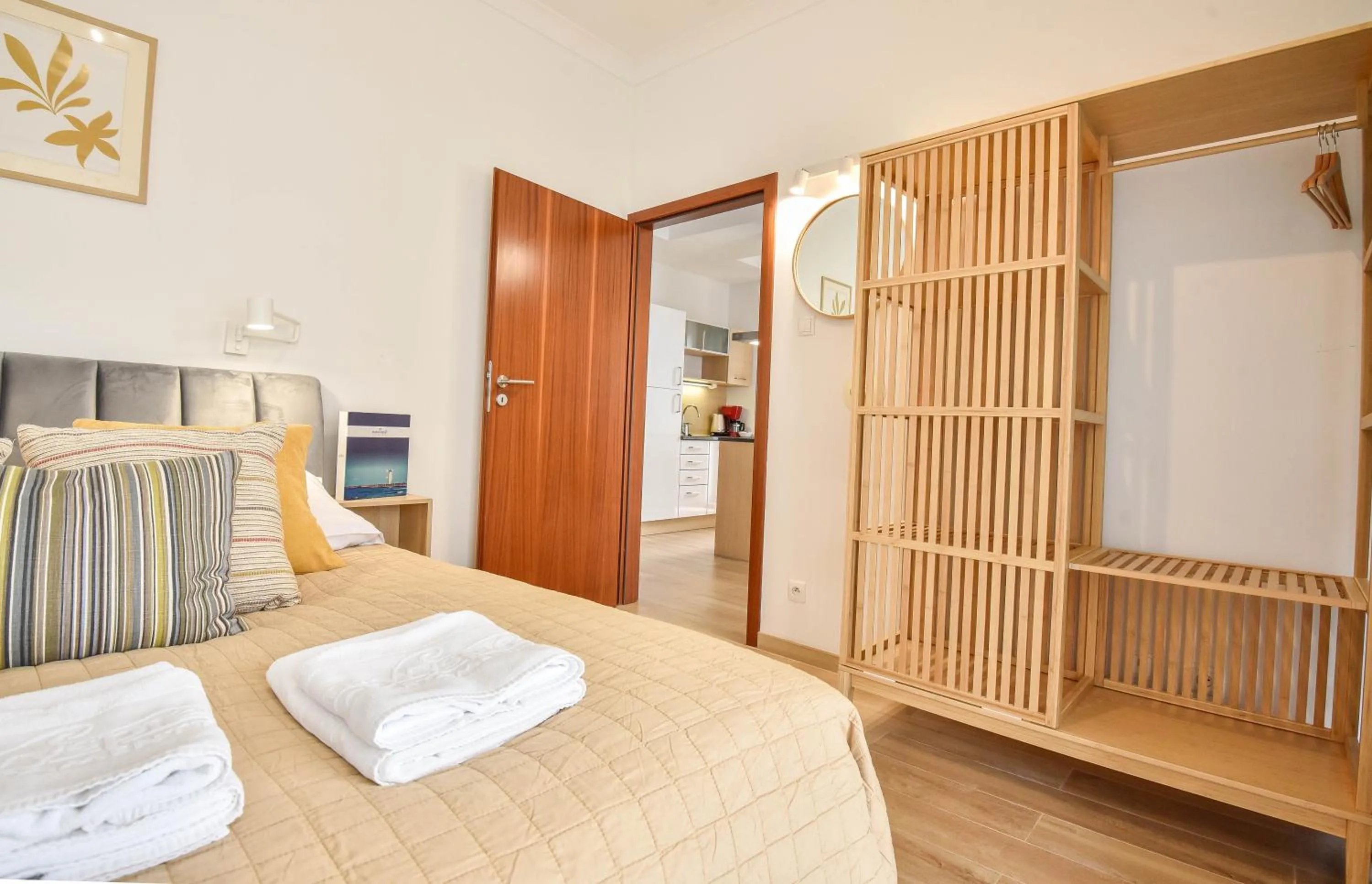 Bed in Apartamenty Na Wyspie - Baltic Park - Apartamenty z sypialnią i parkingiem - ul Uzdrowiskowa 24-34