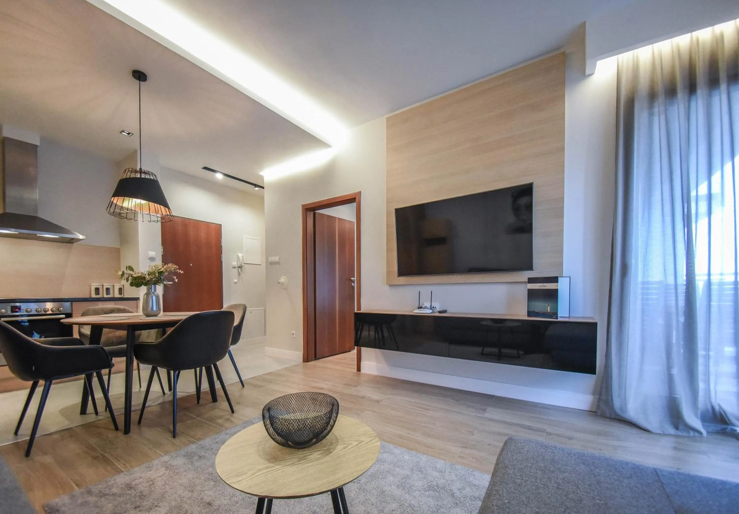 TV and multimedia in Apartamenty Na Wyspie - Baltic Park - Apartamenty z sypialnią i parkingiem - ul Uzdrowiskowa 24-34