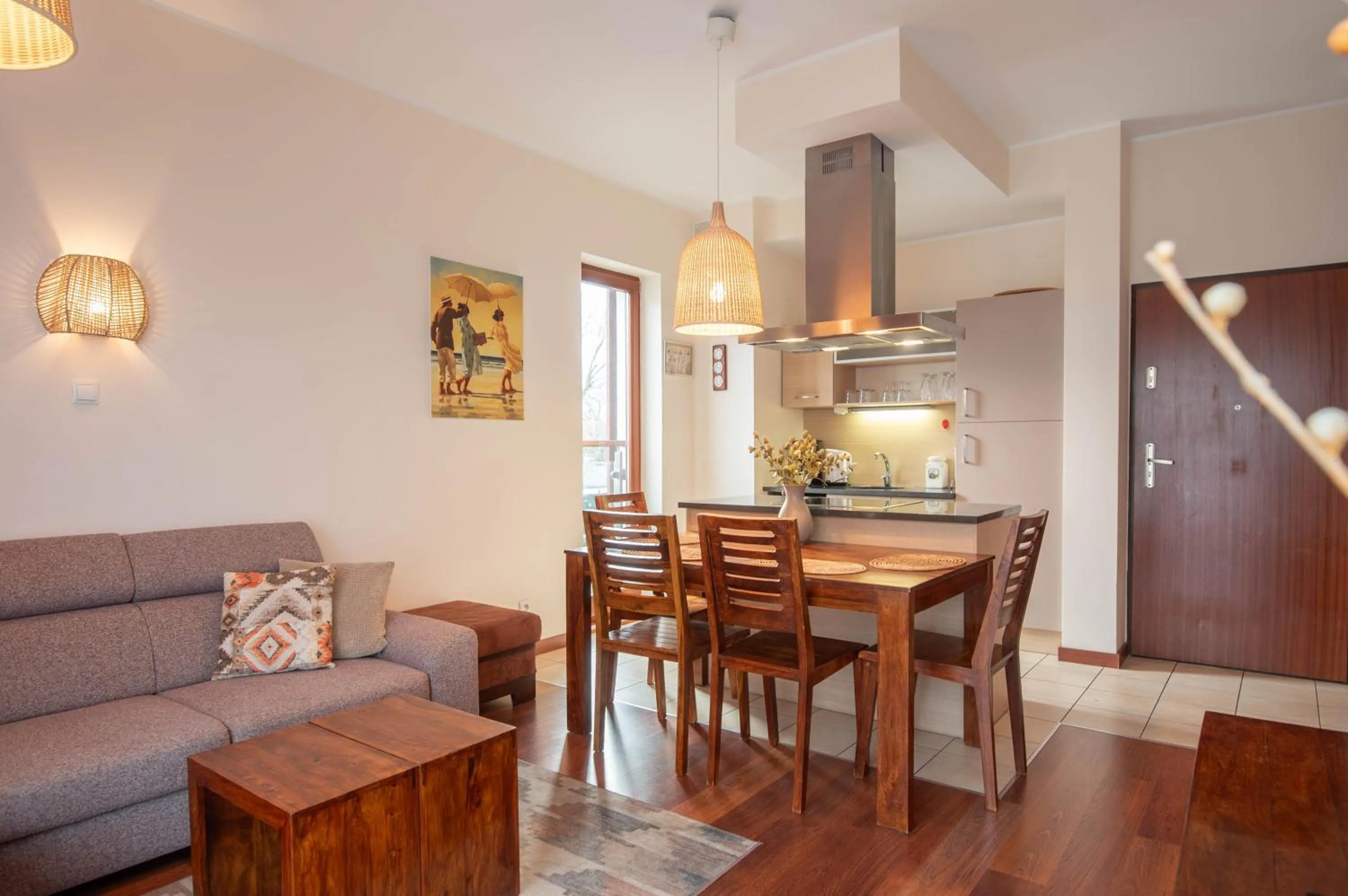 Kitchen or kitchenette in Apartamenty Na Wyspie - Baltic Park - Apartamenty z sypialnią i parkingiem - ul Uzdrowiskowa 24-34