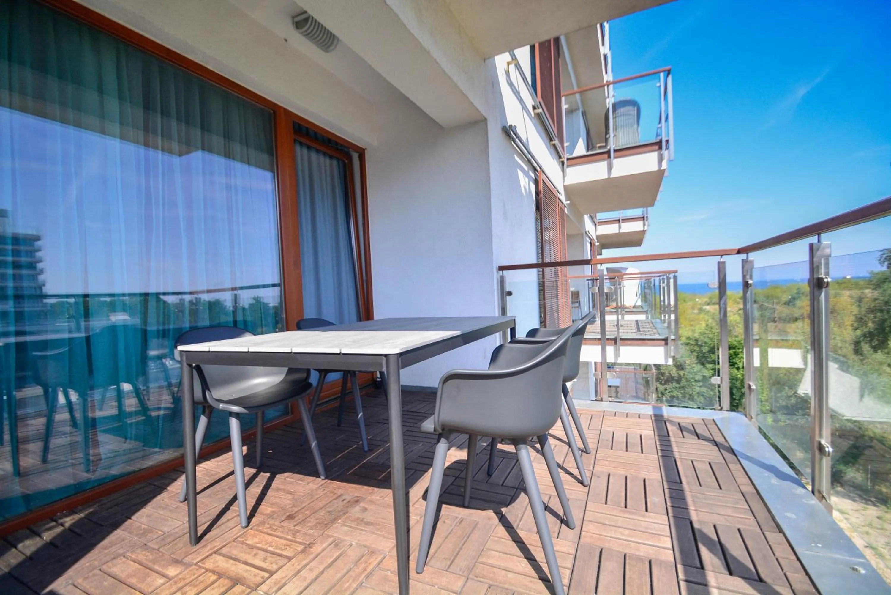 Balcony/Terrace in Apartamenty Na Wyspie - Baltic Park - Apartamenty z sypialnią i parkingiem - ul Uzdrowiskowa 24-34