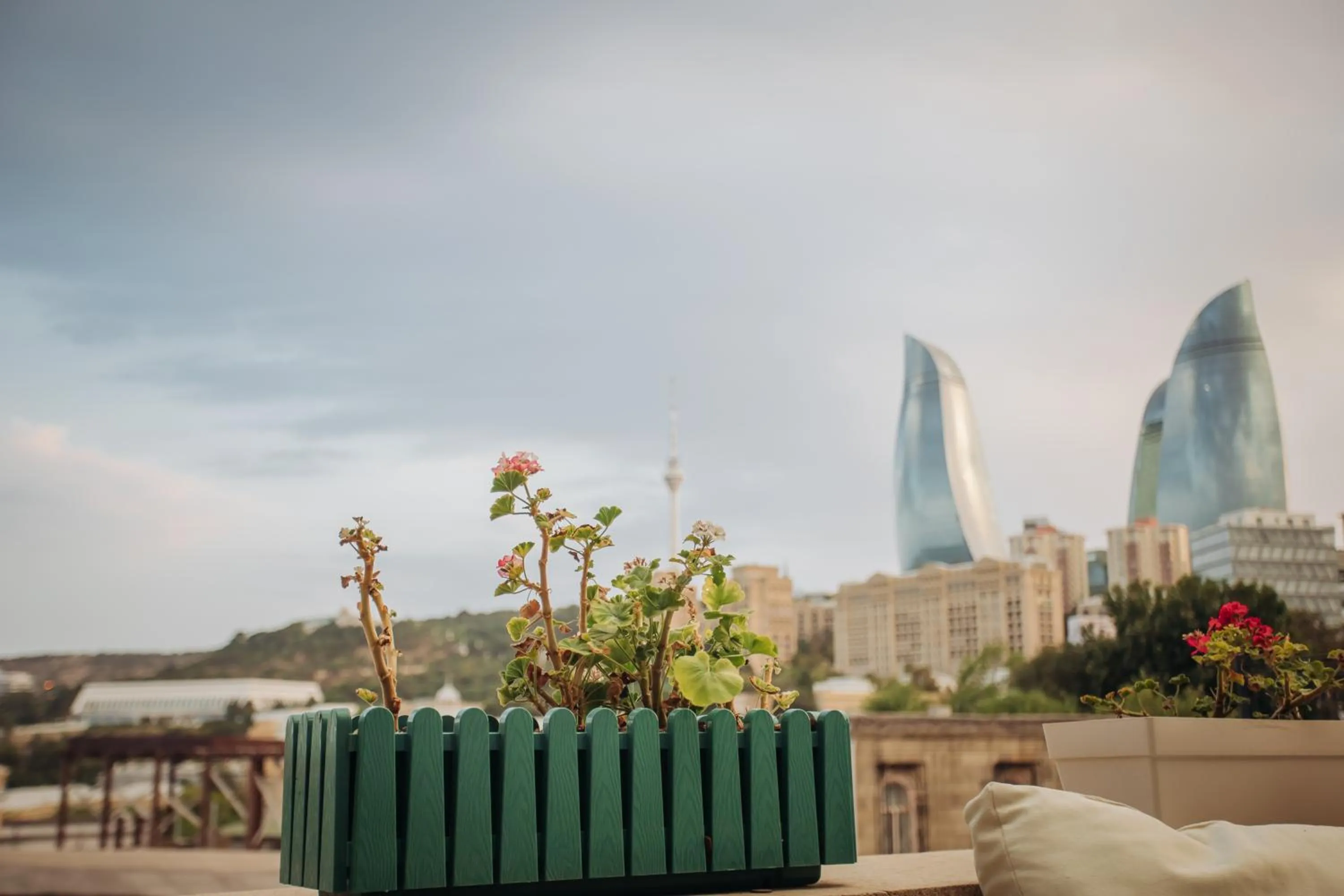 City view in R Studios Old Baku