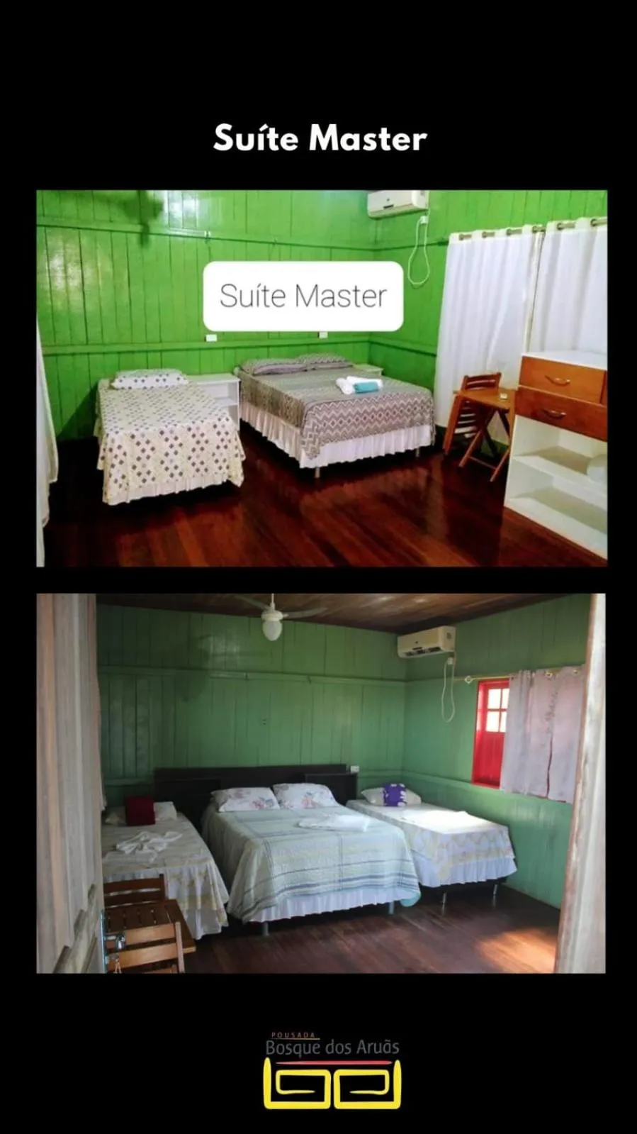 Bed in Pousada Bosque dos Aruãs