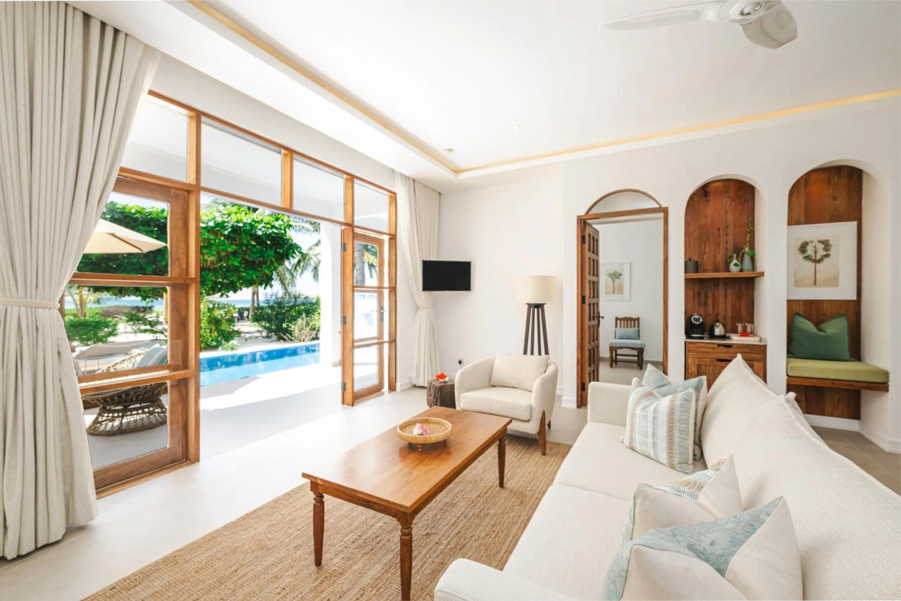 Seating area in Kisiwa on the Beach