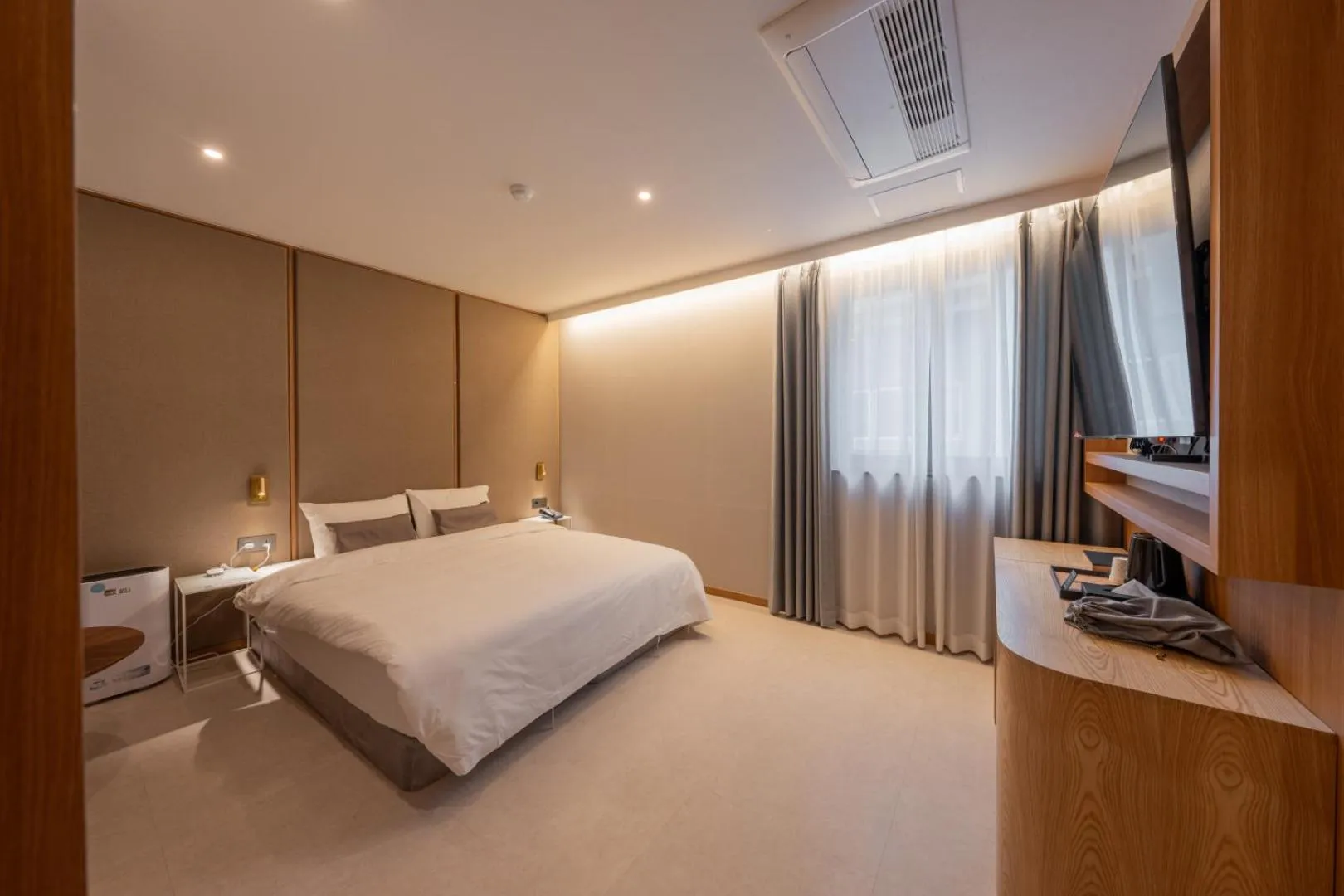 Bed in H-avenue Hotel Munhyeon