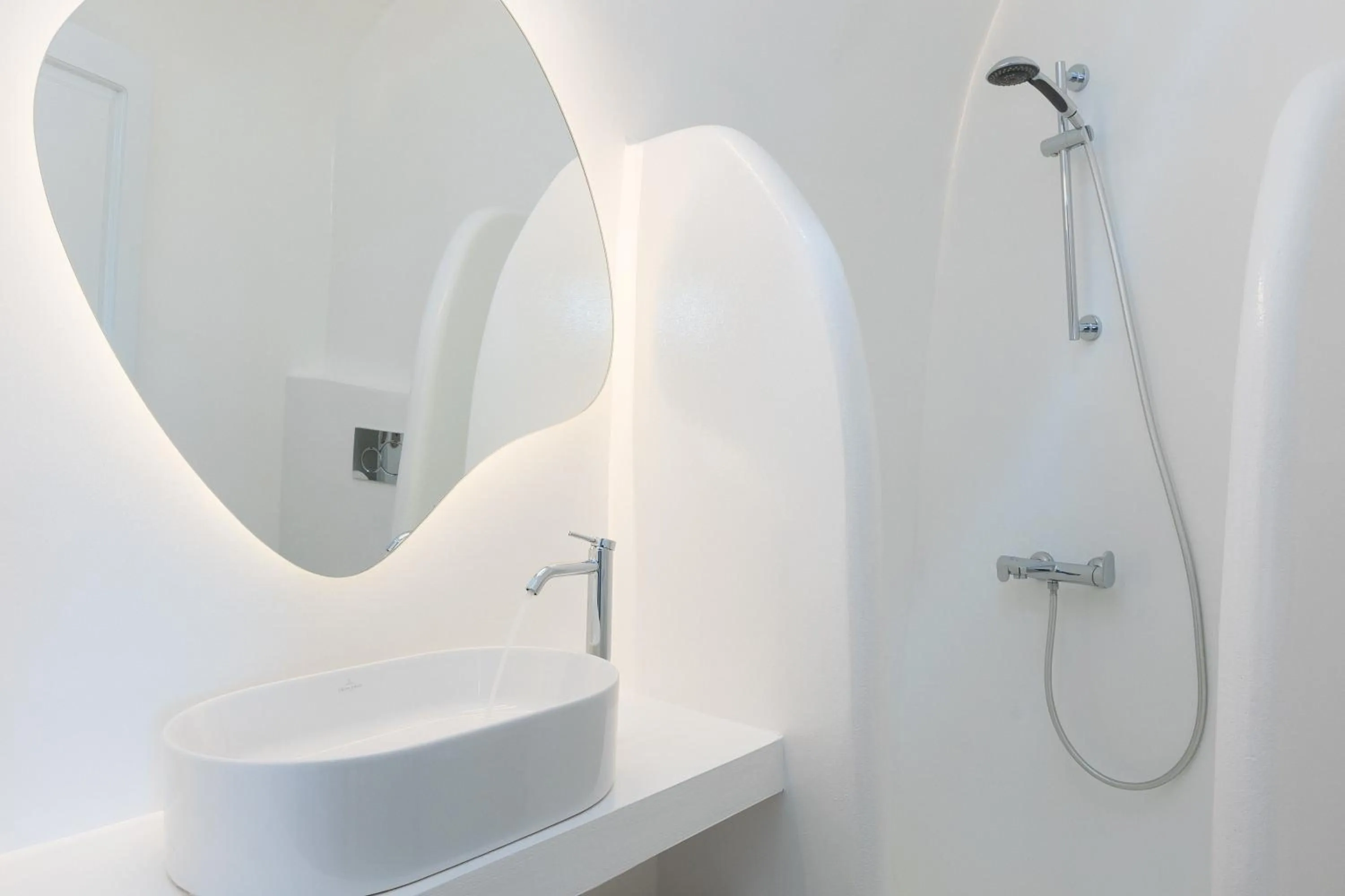 Shower in Nevma Suites