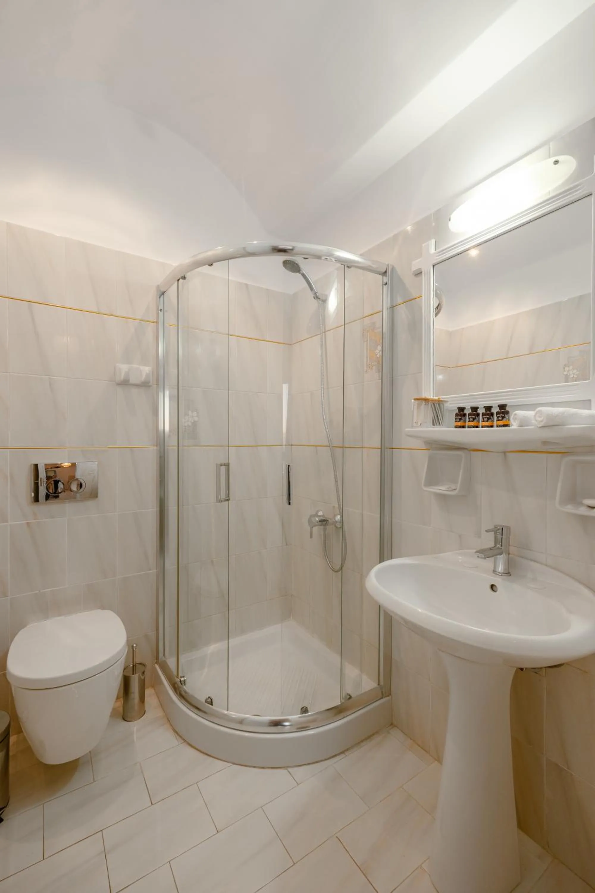 Shower in Nevma Suites