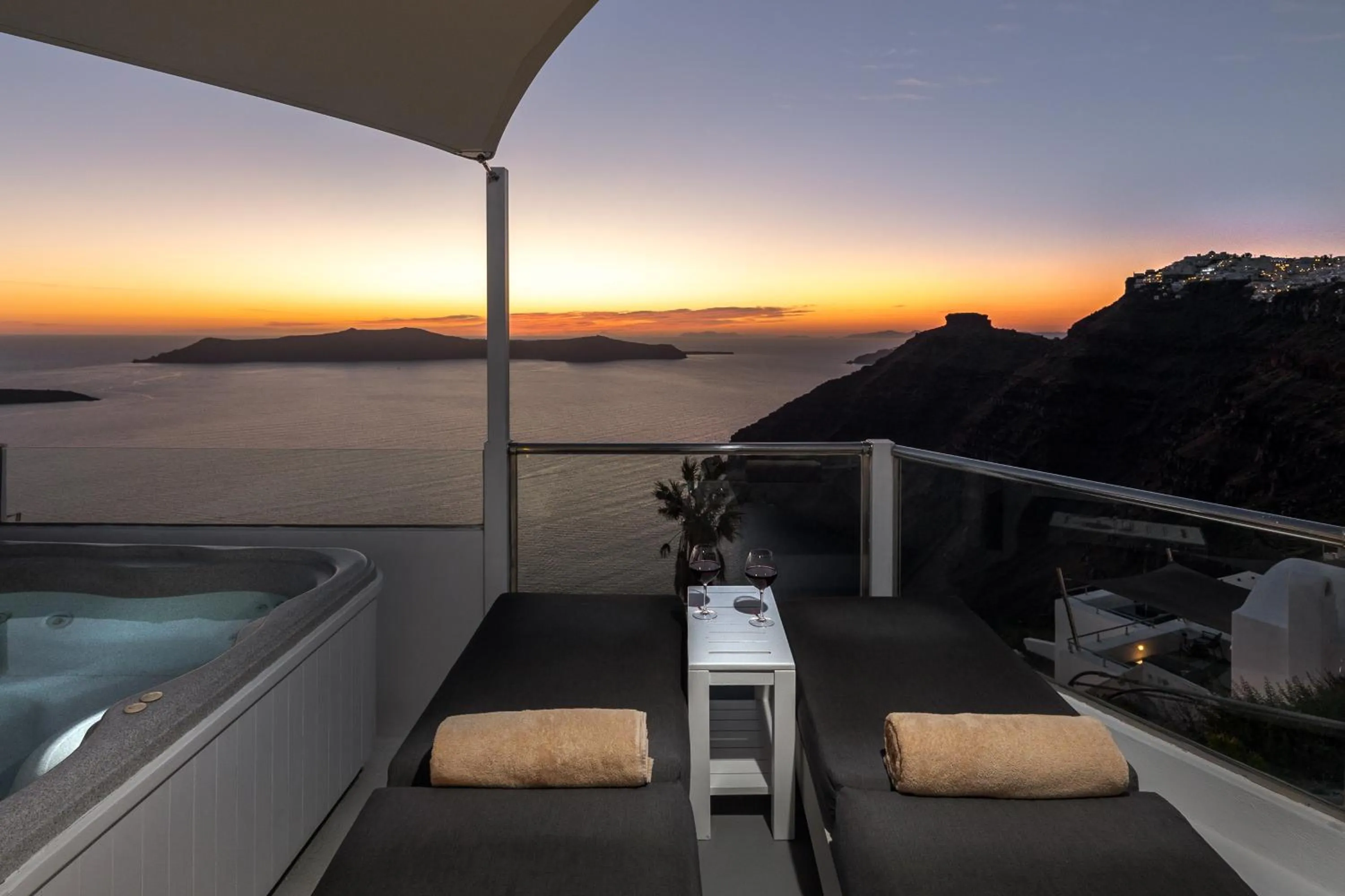 Sunset in Nevma Suites