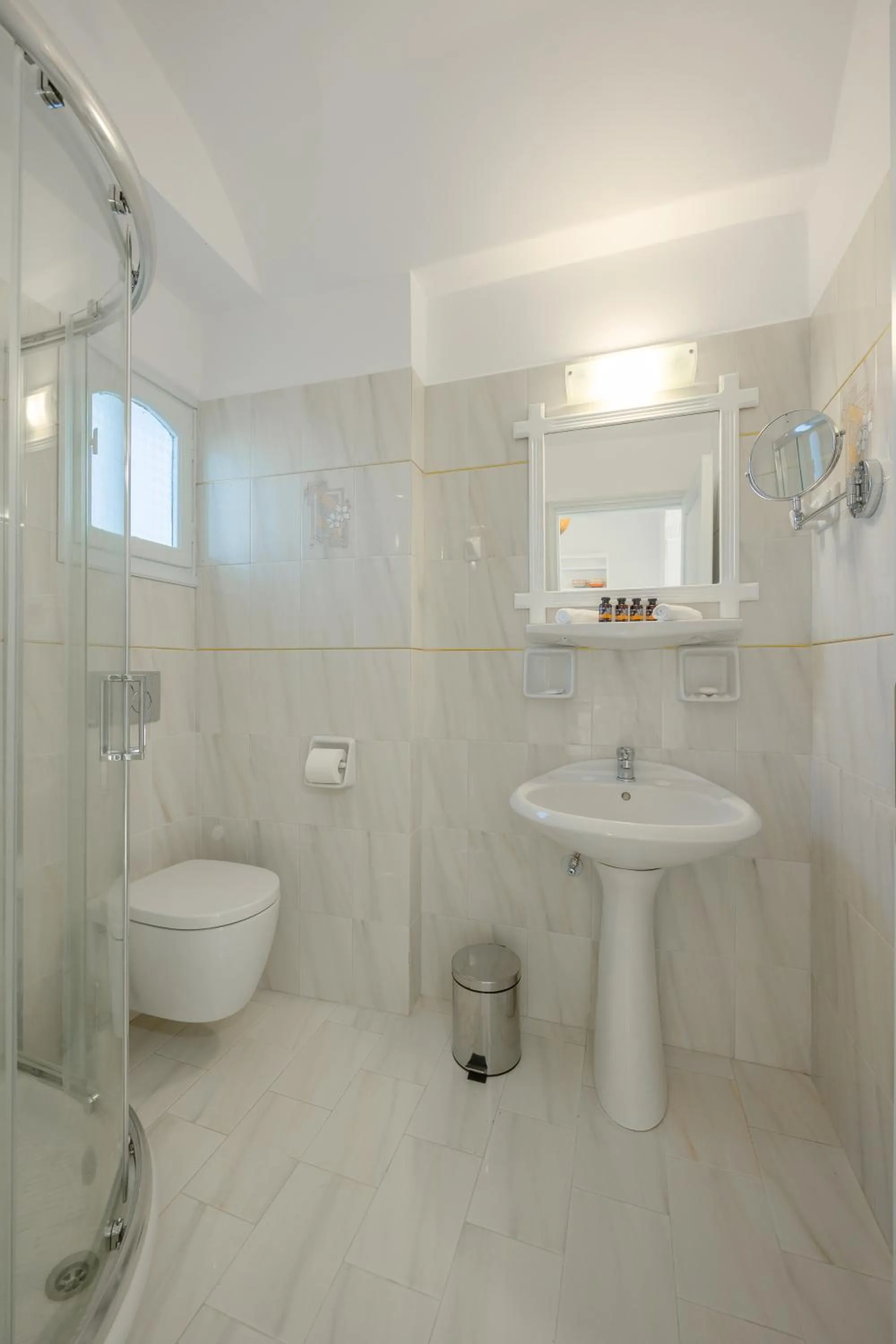 Shower in Nevma Suites