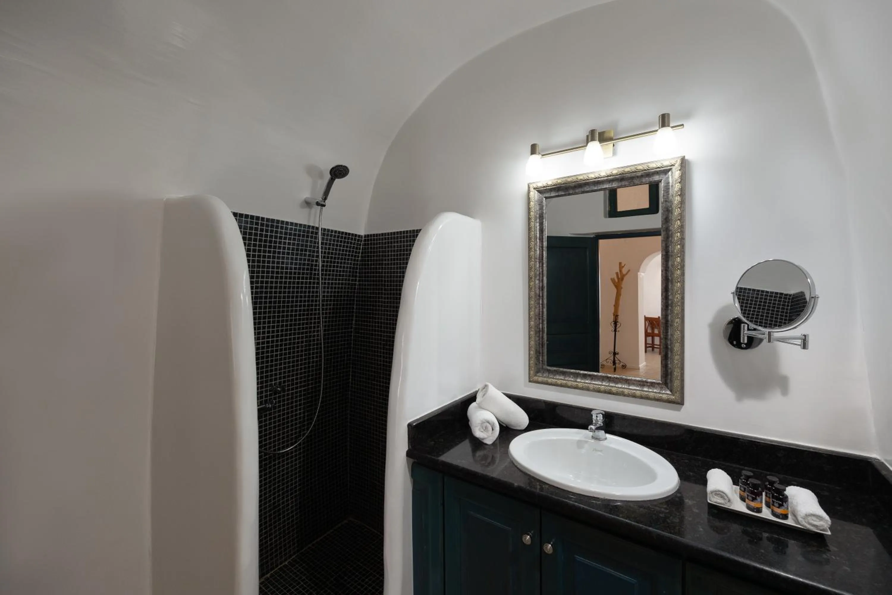 Shower in Nevma Suites