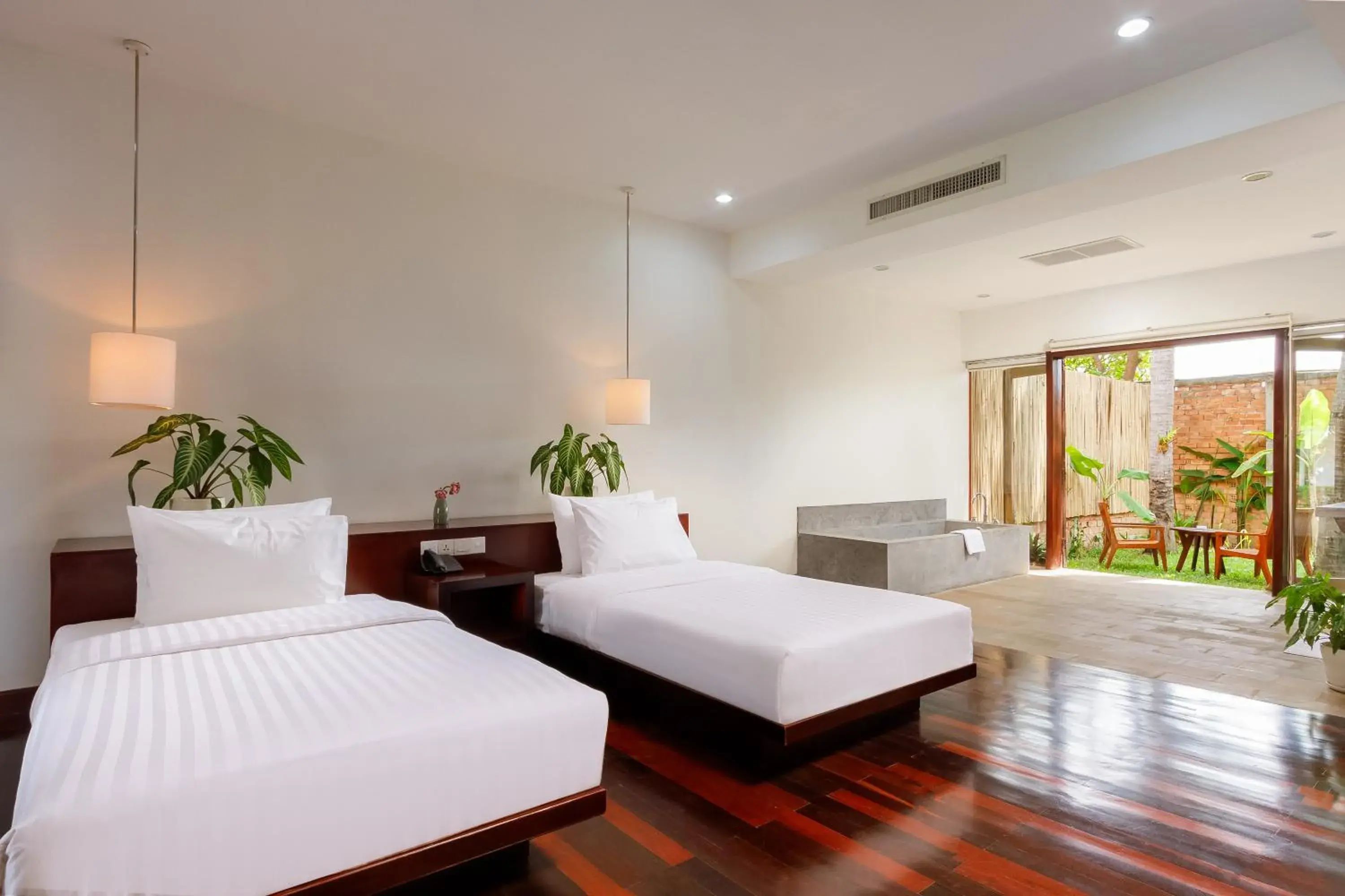 Twin Room with Garden View in Le Mayansa Resort Twin Room with Garden View in Le Mayansa Resort