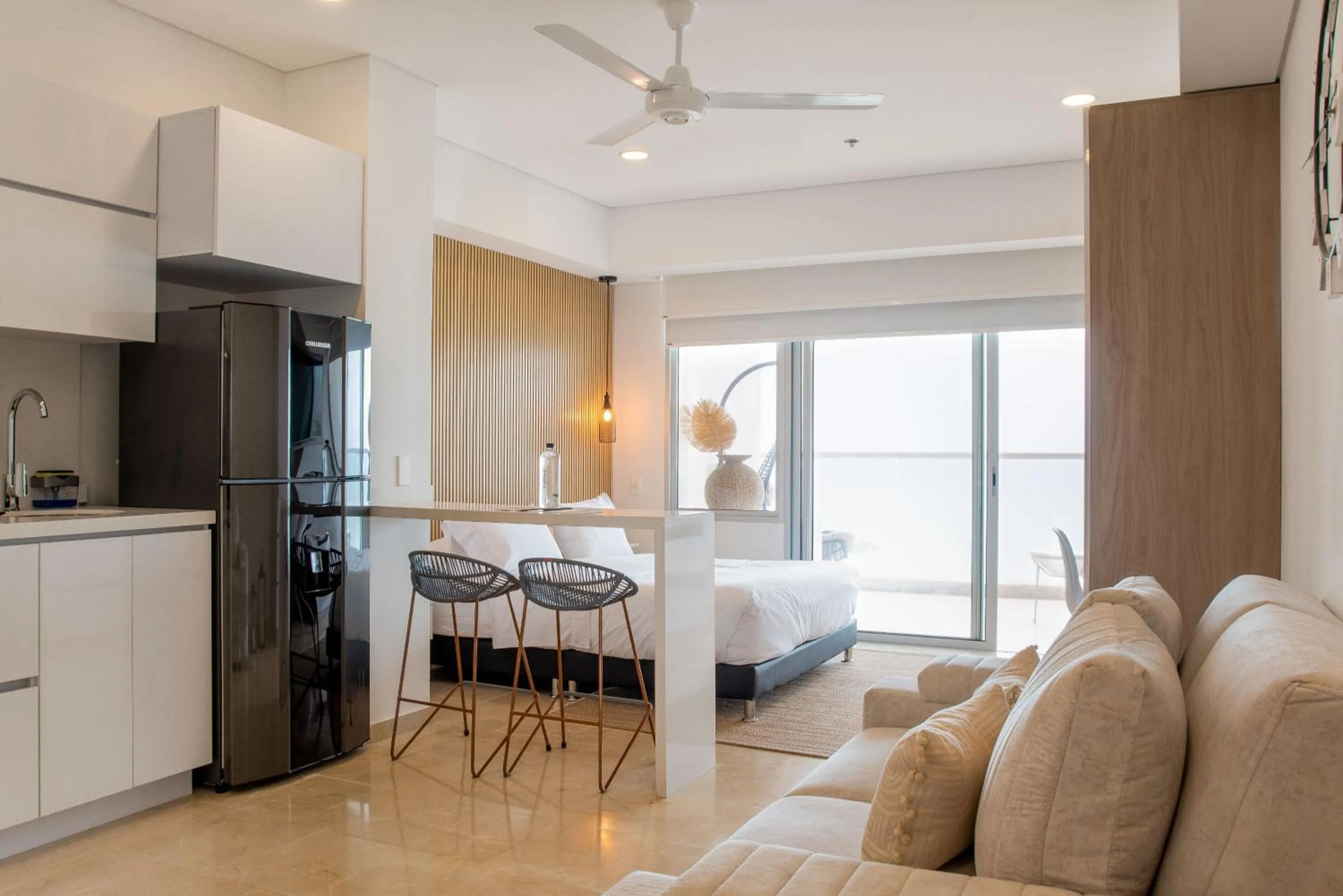 Kitchen or kitchenette in Wynwood Cartagena Beach