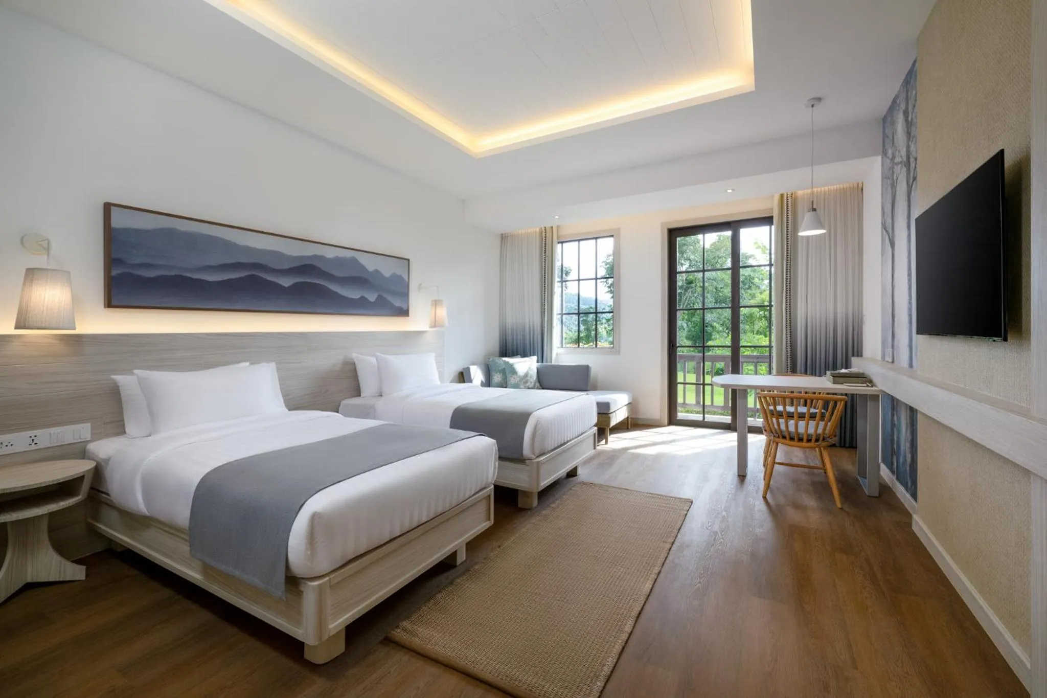 Bed in Tana Spring Resort Mae Chan