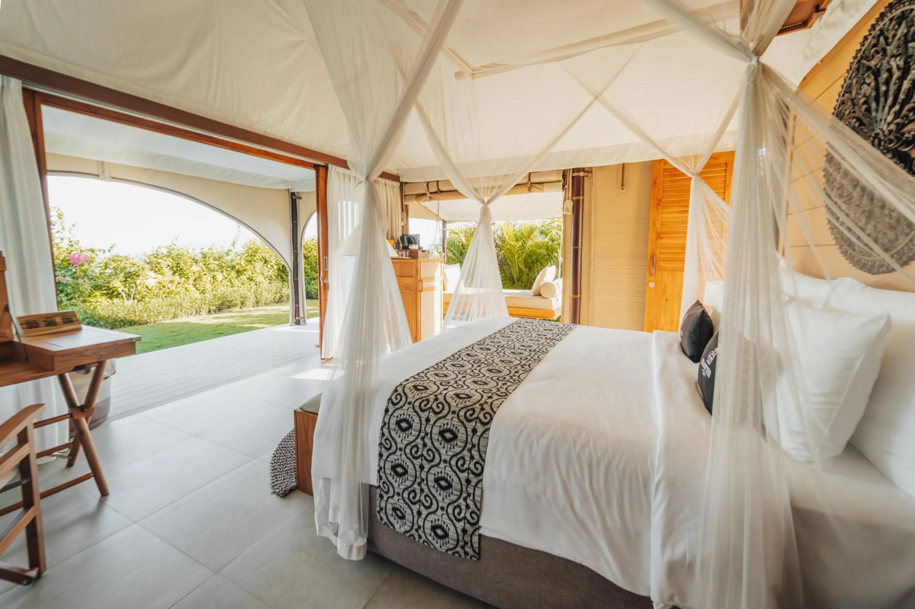 Patio, Bed in Glamp Nusa