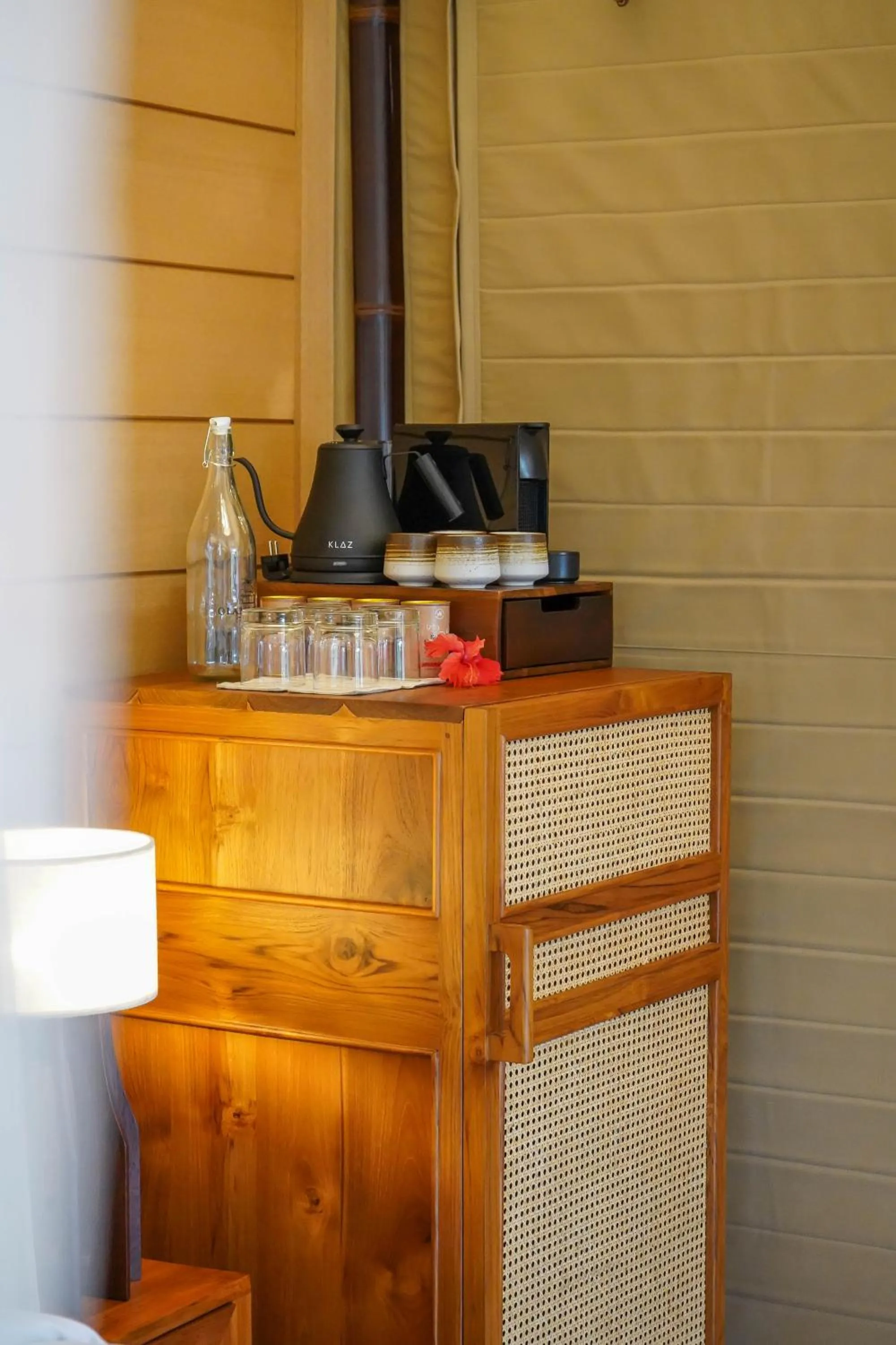 minibar in Glamp Nusa