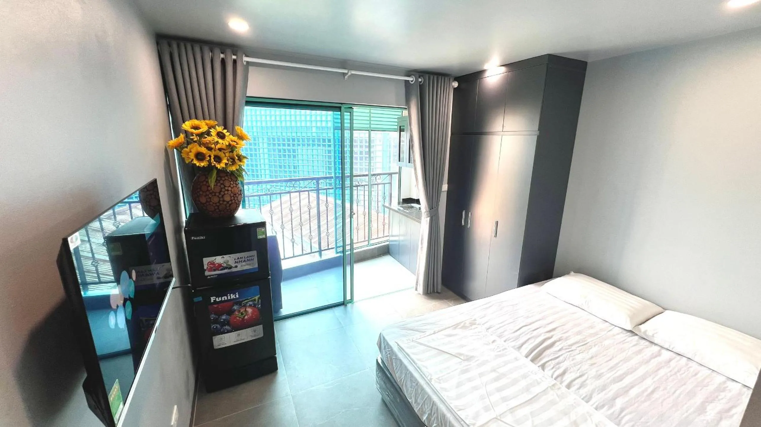 Bed in Era Apartment Cat Linh