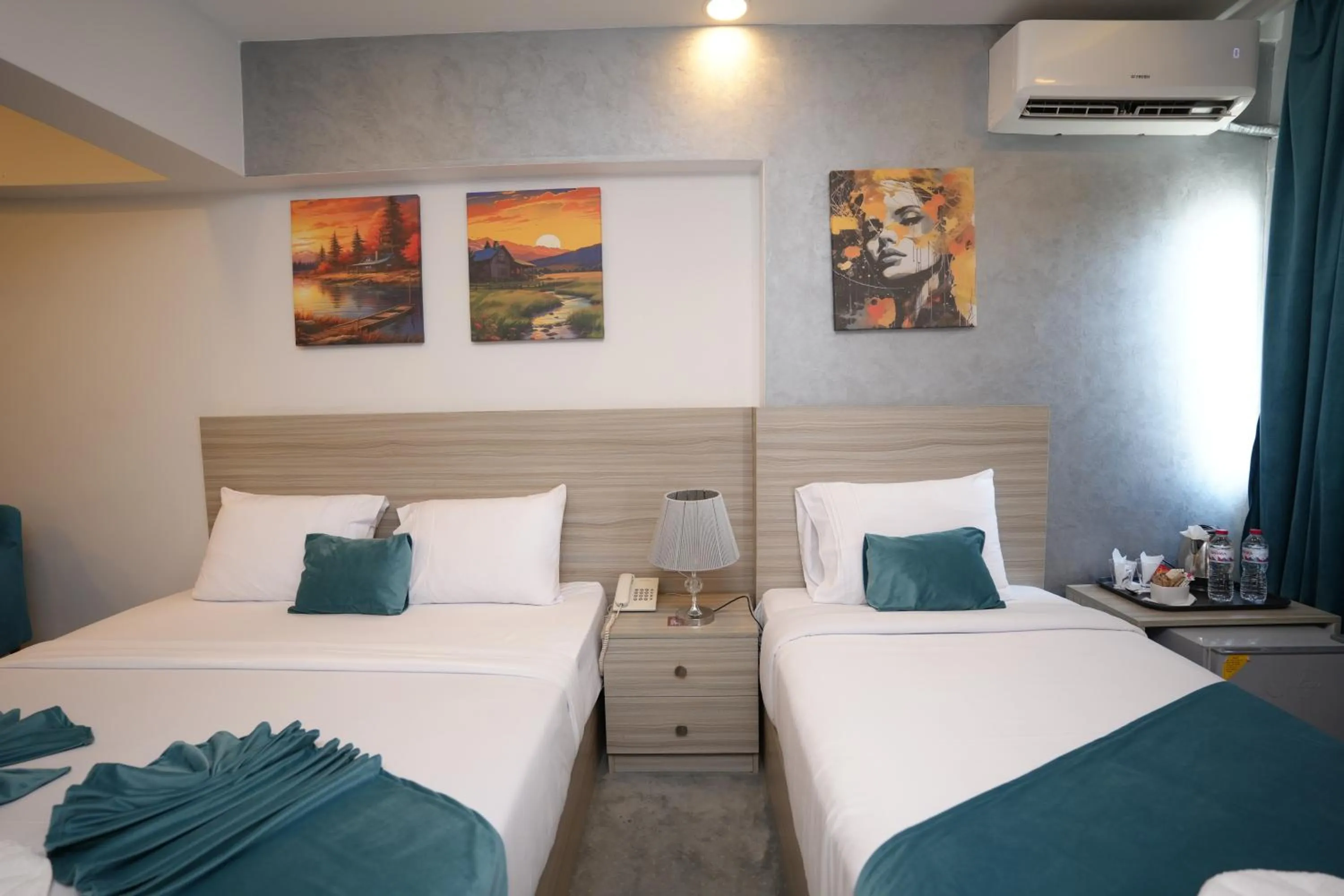 Bed in Mar Charbel Hotel Cairo